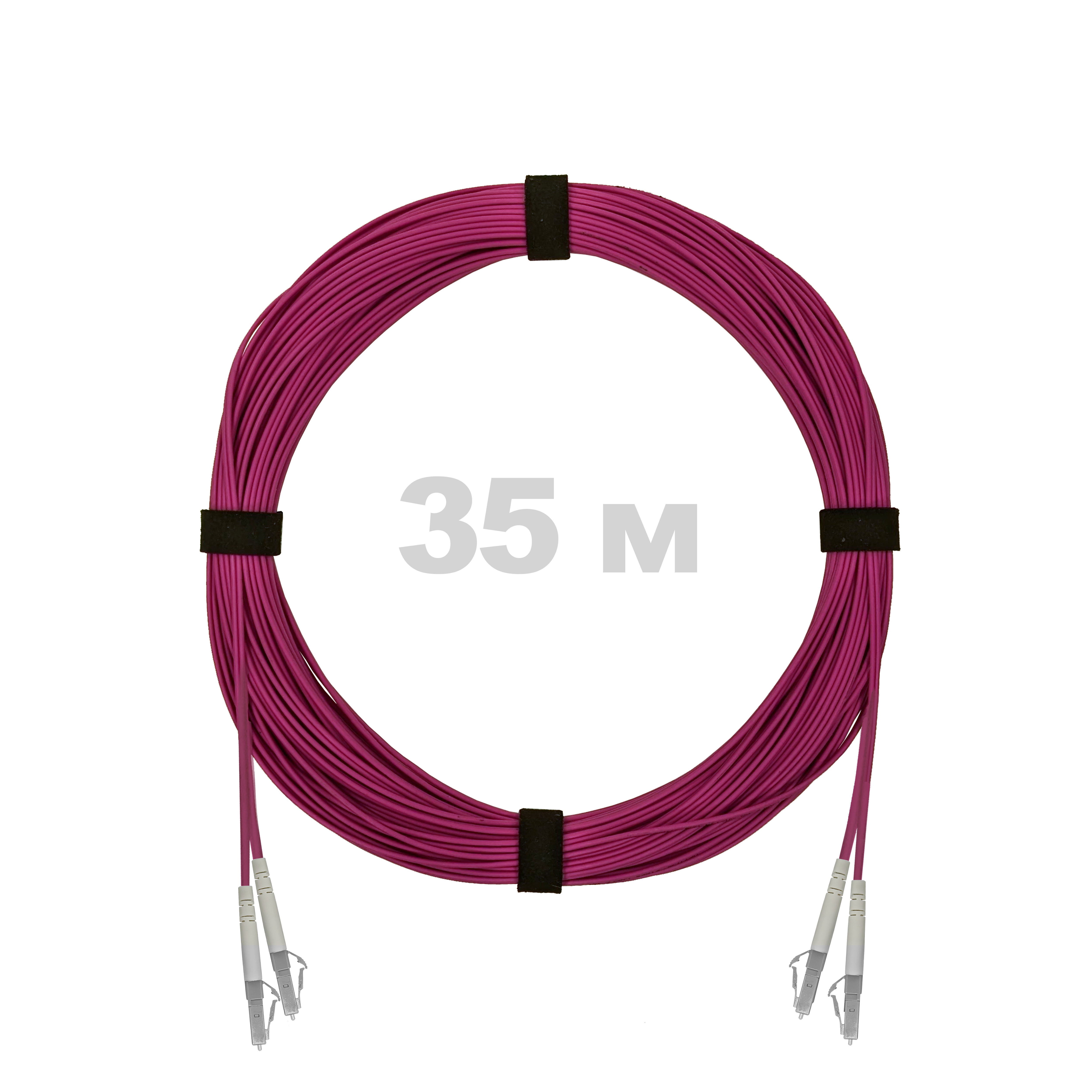 Патч-корд оптический армированный бронированный LC/UPC-LC/UPC MM (OM4) Duplex 2.0mm LSZH, 35 м.