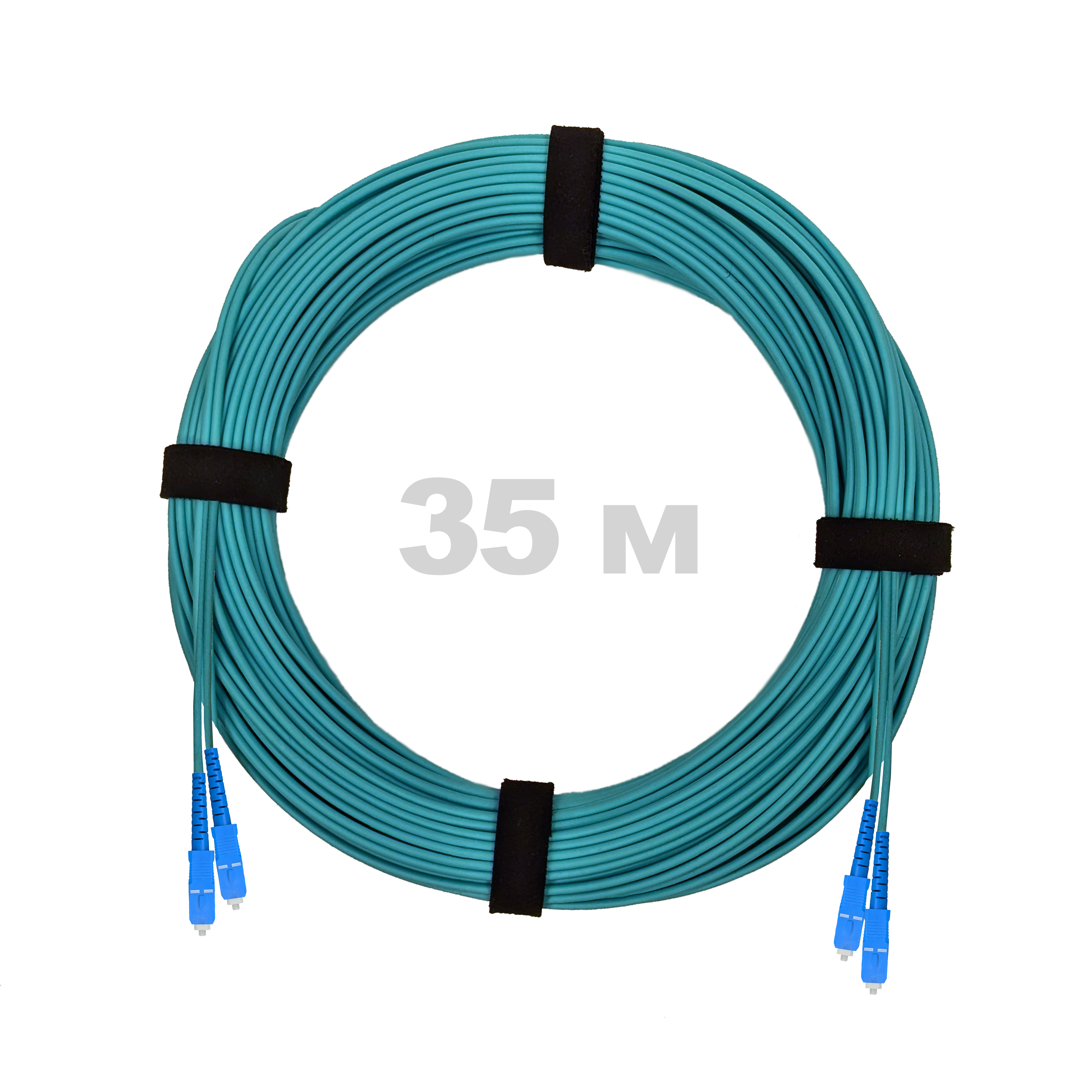 Патч-корд оптический армированный бронированный SC/UPC-SC/UPC MM (OM3) Duplex 3.0mm LSZH, 35 м.