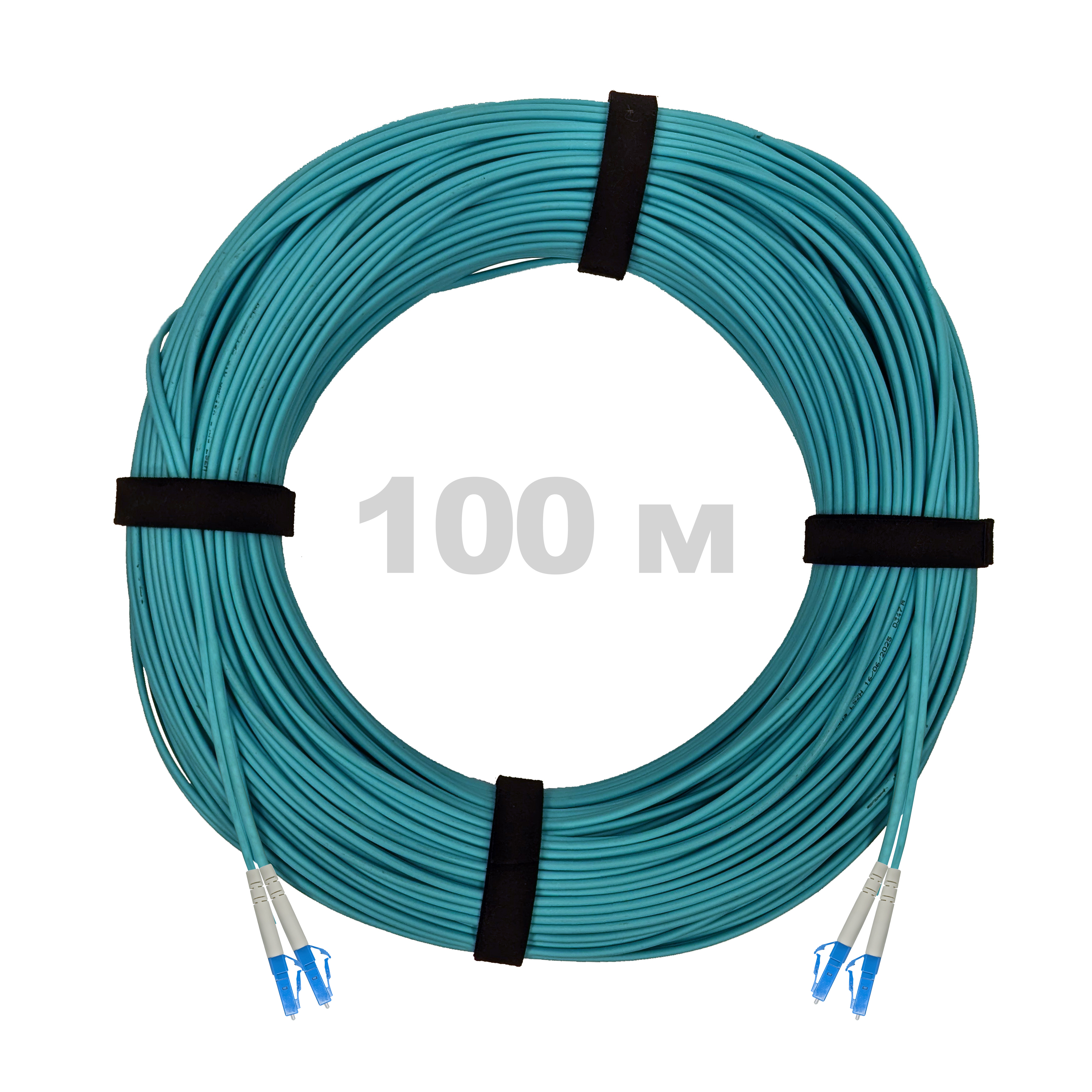 Патч-корд оптический LC/UPC-LC/UPC MM (OM3) 2mm duplex LSZH,  100 м.