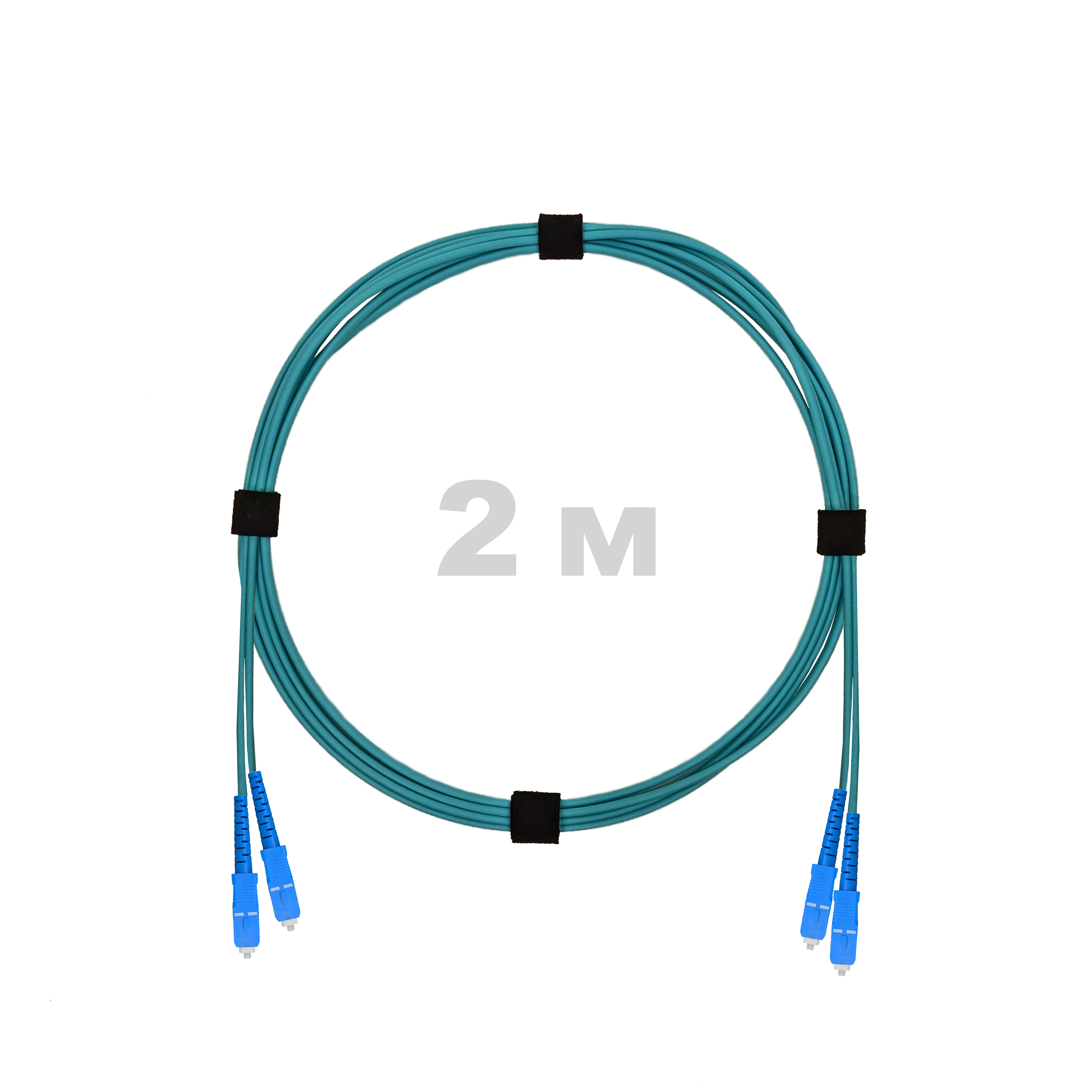 Патч-корд оптический армированный бронированный SC/UPC-SC/UPC MM (OM3) Duplex 3.0mm LSZH, 2 м.