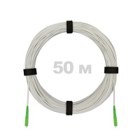 Патч-корд оптический FTTH, диэлектрик FRP, G.657, LSZH, 2 SC/APC, белый, 50 м