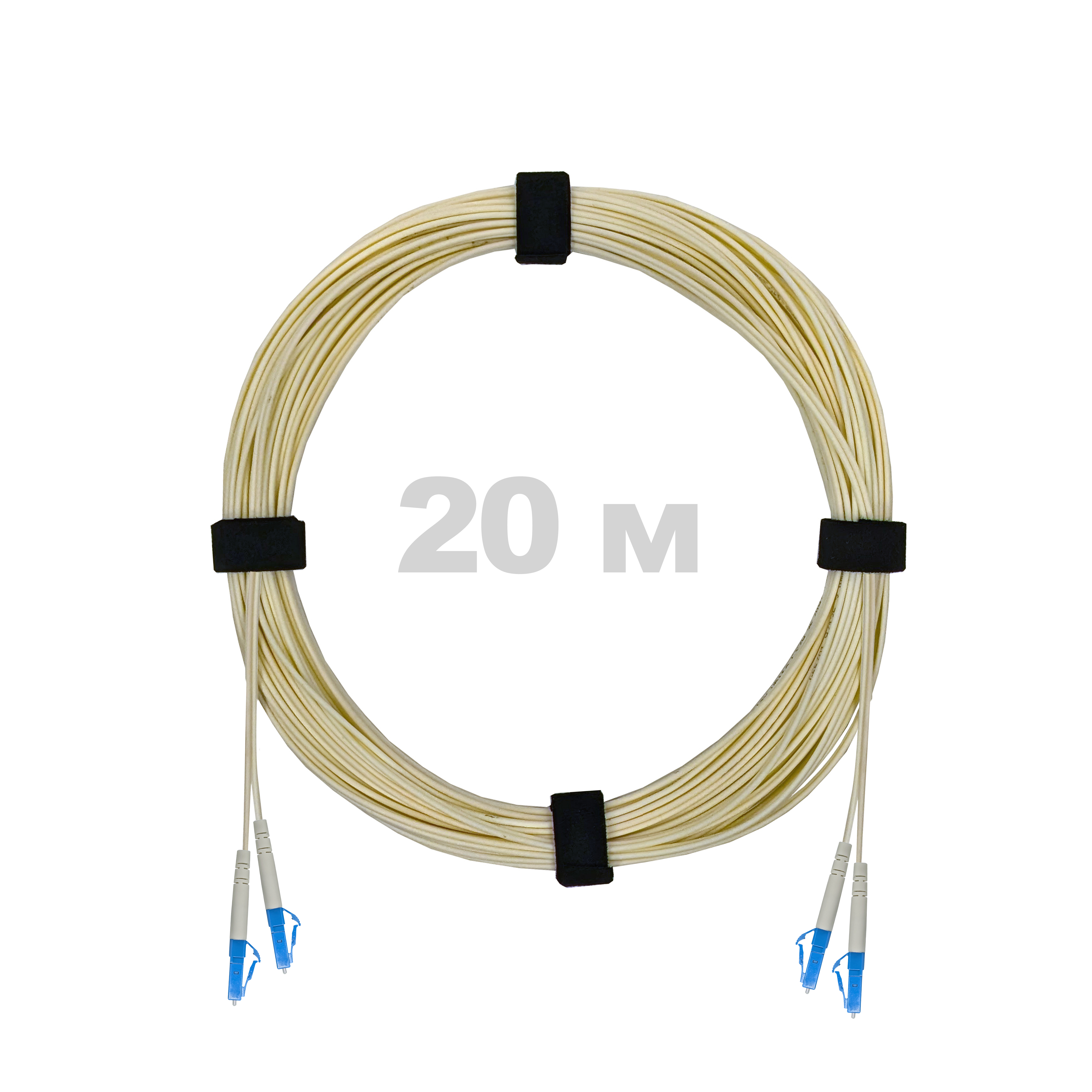 Патч-корд оптический LC/UPC-LC/UPC SM (G652D) 2mm DX LSZH 20 м