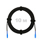 Патч-корд самонесущий дроп круглый, диэлектрик FRP, G.657, 1,5кН 2SC/UPC, черный, 10 м.