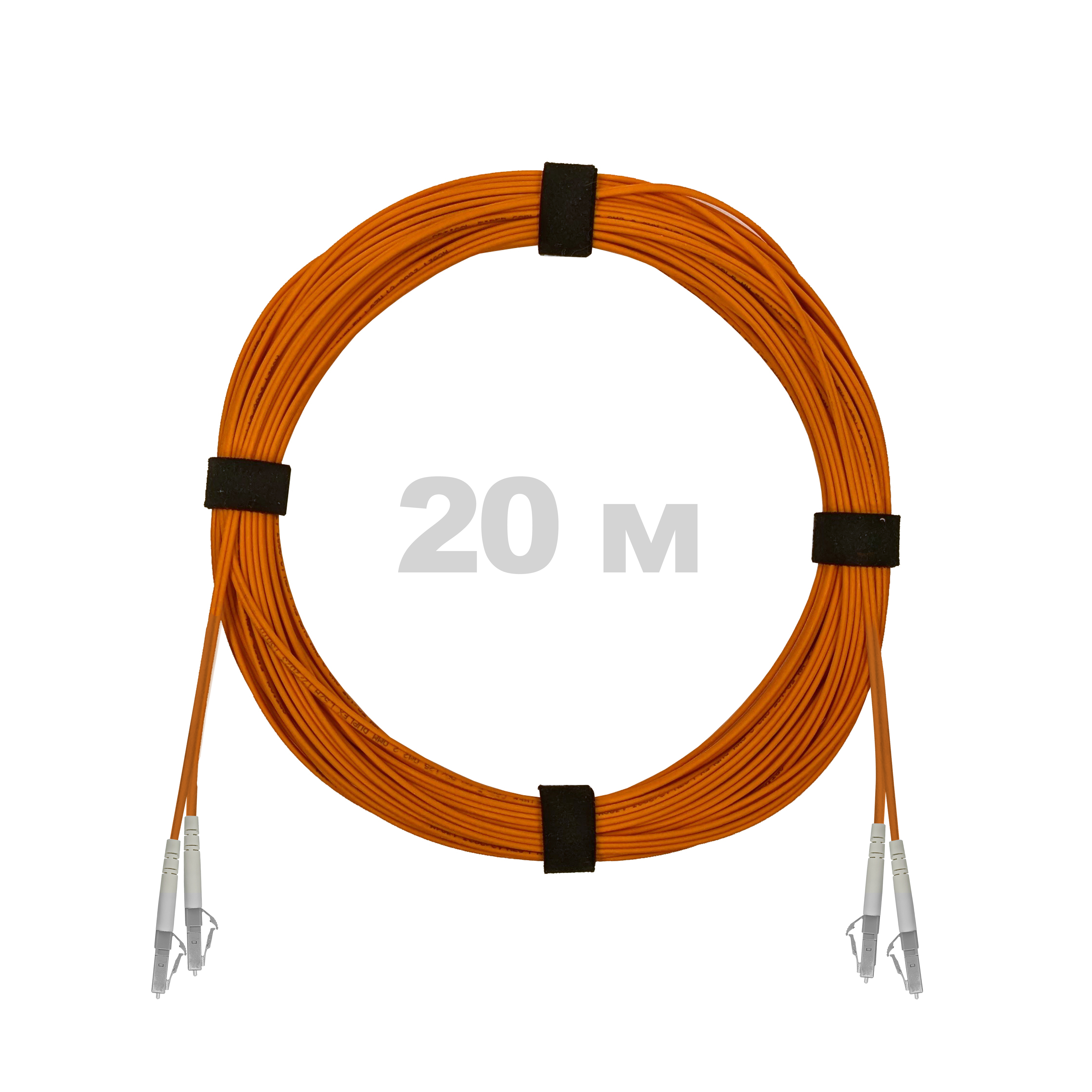 Патч-корд оптический LC/UPC-LC/UPC MM (OM2) 3mm duplex LSZH, 20 м.