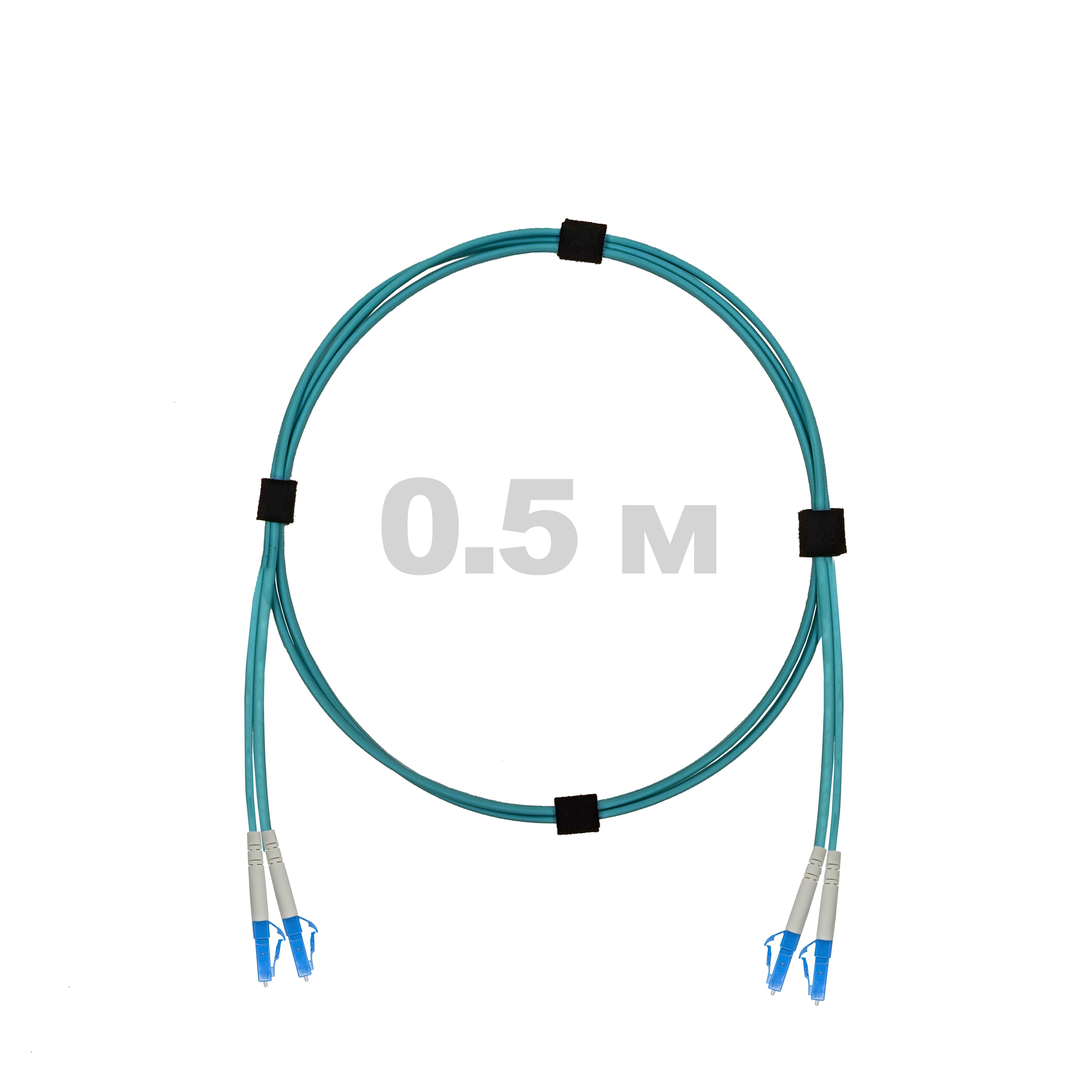 Патч-корд оптический LC/UPC-LC/UPC MM (OM3) 2mm duplex LSZH,  0.5 м.