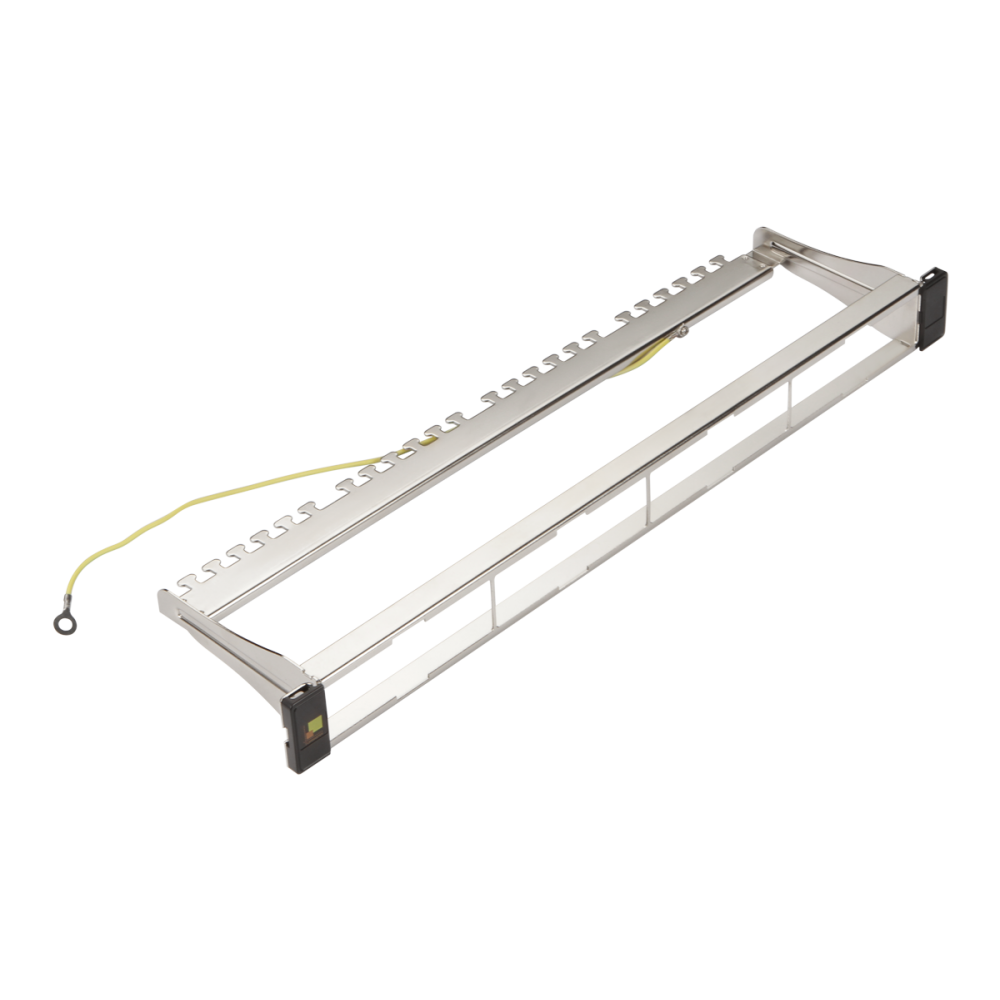 Панель модульная 19", экранированная, на 4 вставки, 1U