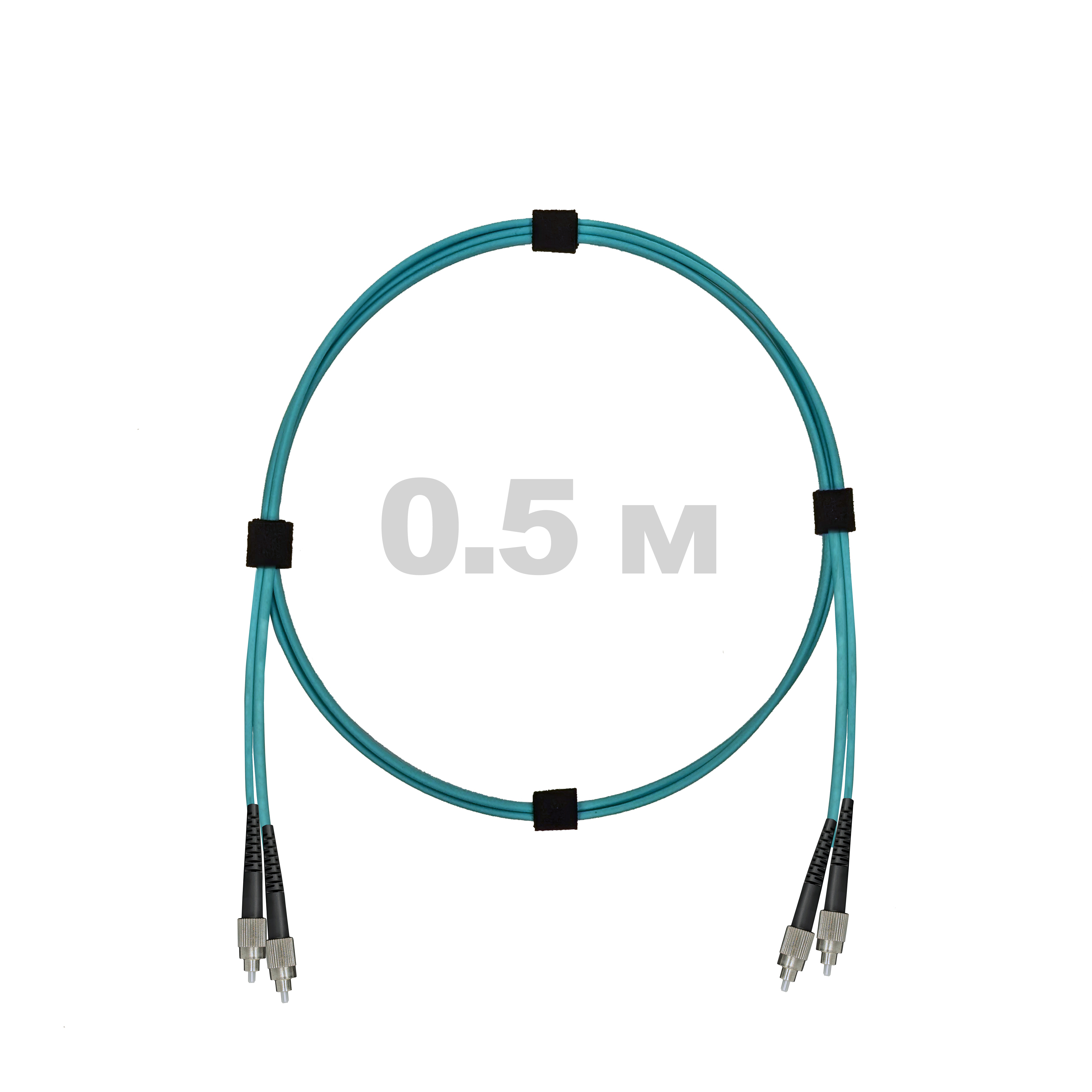 Патч-корд оптический FC/UPC-FC/UPC MM (OM3) 3mm duplex LSZH,  0.5 м.