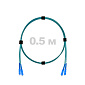 Патч-корд оптический SC/UPC-SC/UPC MM (OM3) 3mm duplex LSZH,  0.5 м.