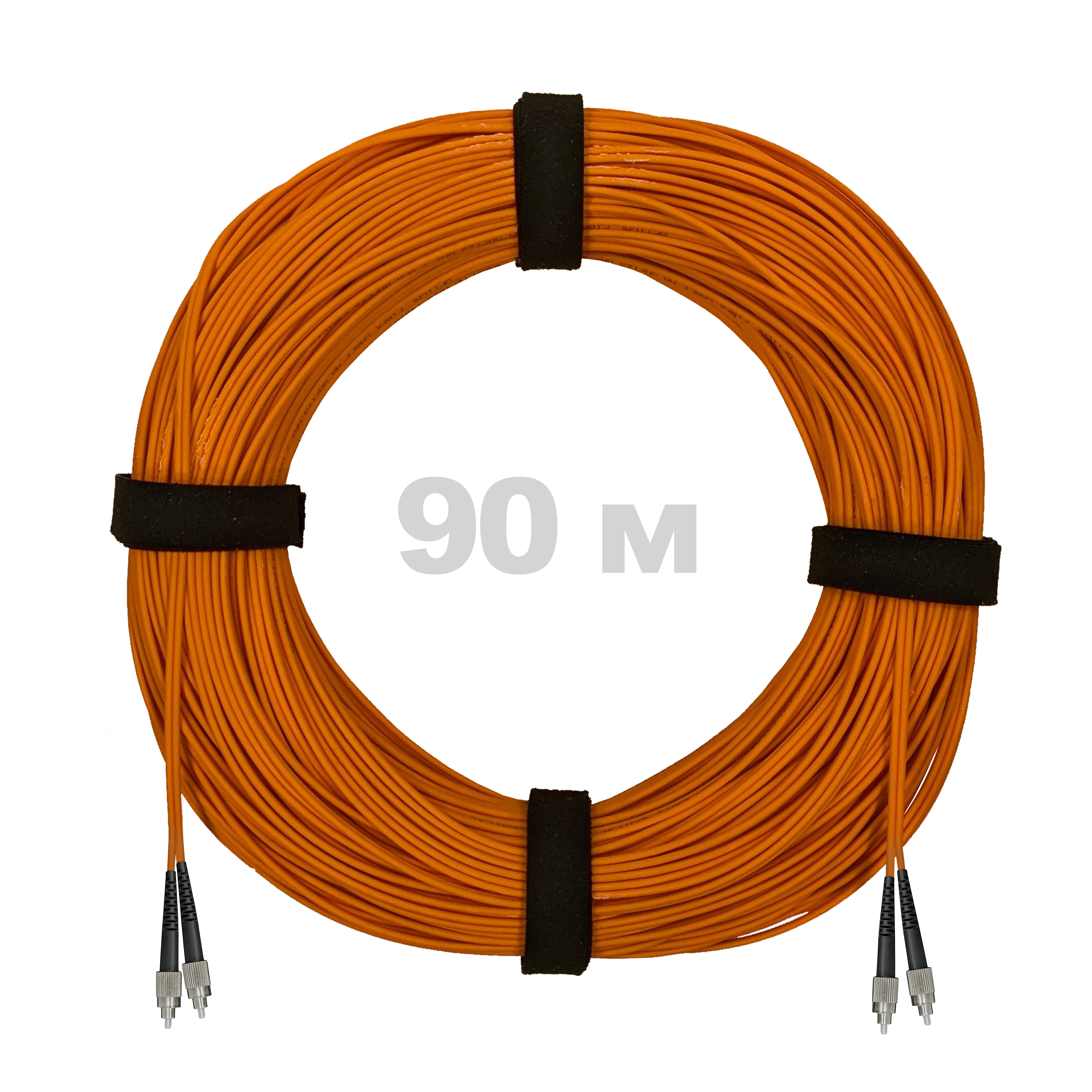 Патч-корд оптический FC/UPC-FC/UPC MM (OM2) 3mm duplex LSZH,  90 м.
