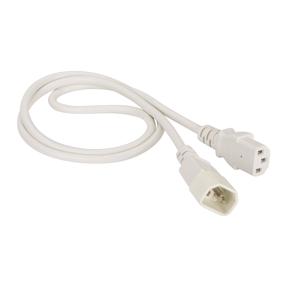 Шнур питания C13-C14, 3х0.75, 220В, 10А, белый, 10 метров__