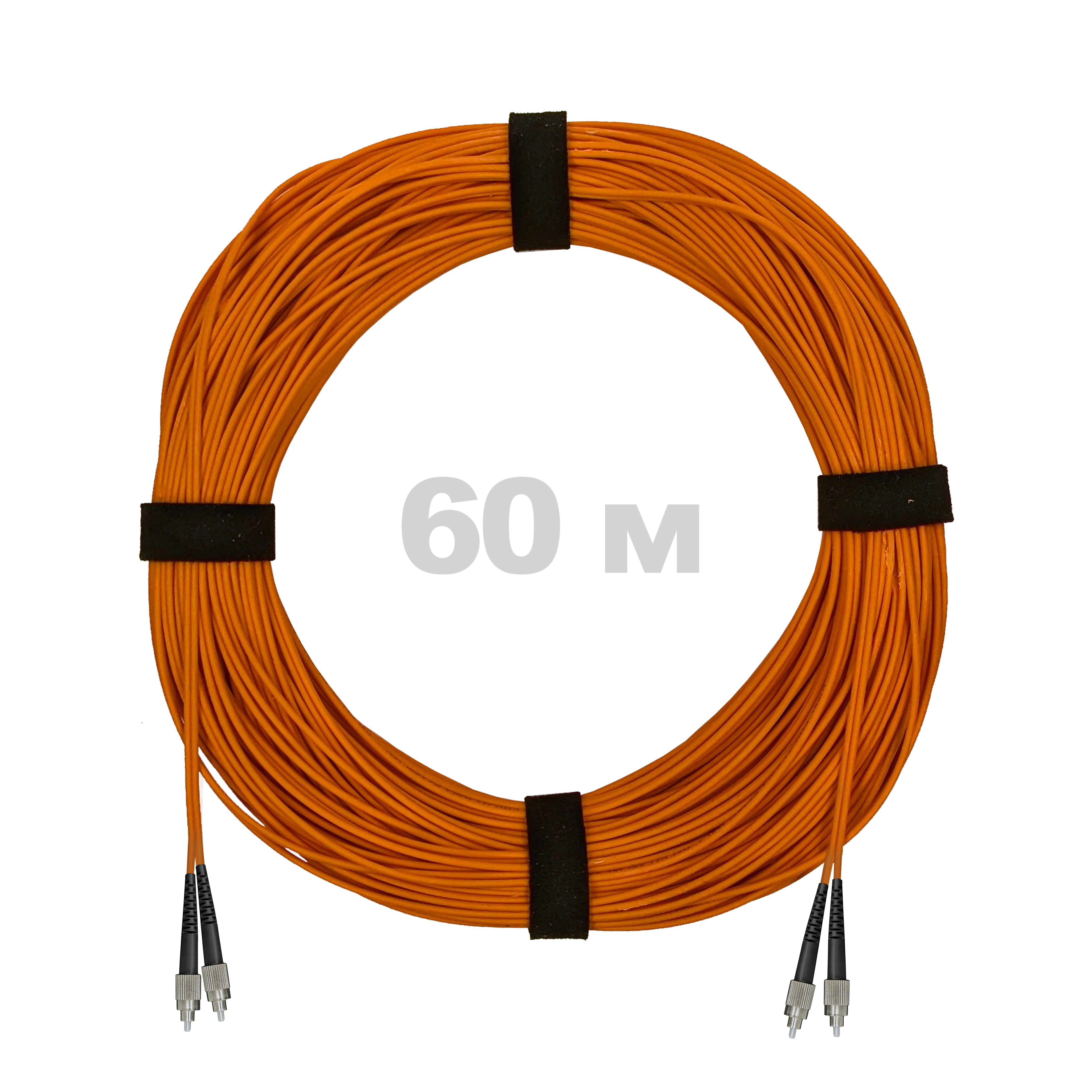 Патч-корд оптический FC/UPC-FC/UPC MM (OM2) 3mm duplex LSZH,  60 м.