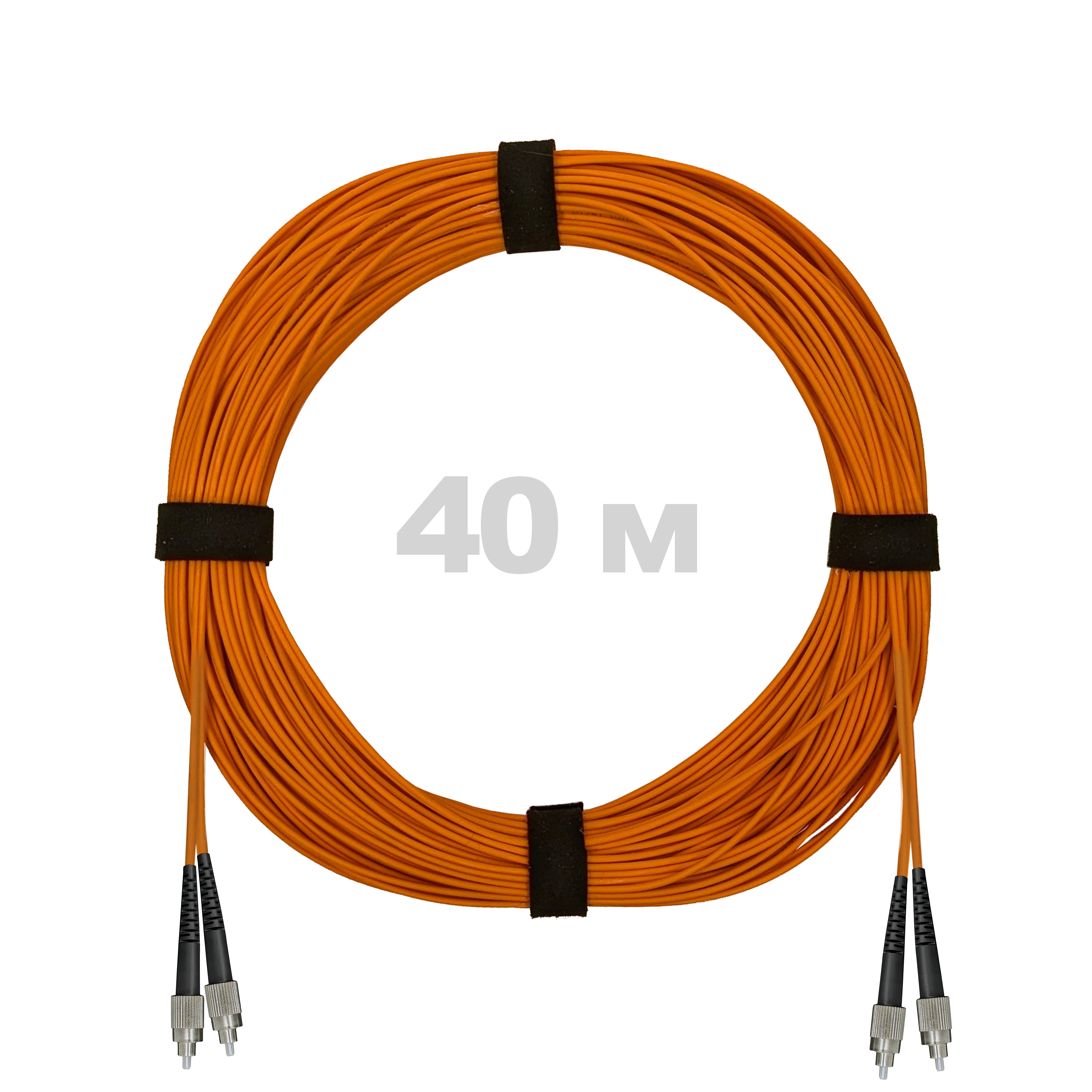 Патч-корд оптический армированный бронированный FC/UPC-FC/UPC MM (OM2) Duplex 3.0mm LSZH, 40 м.