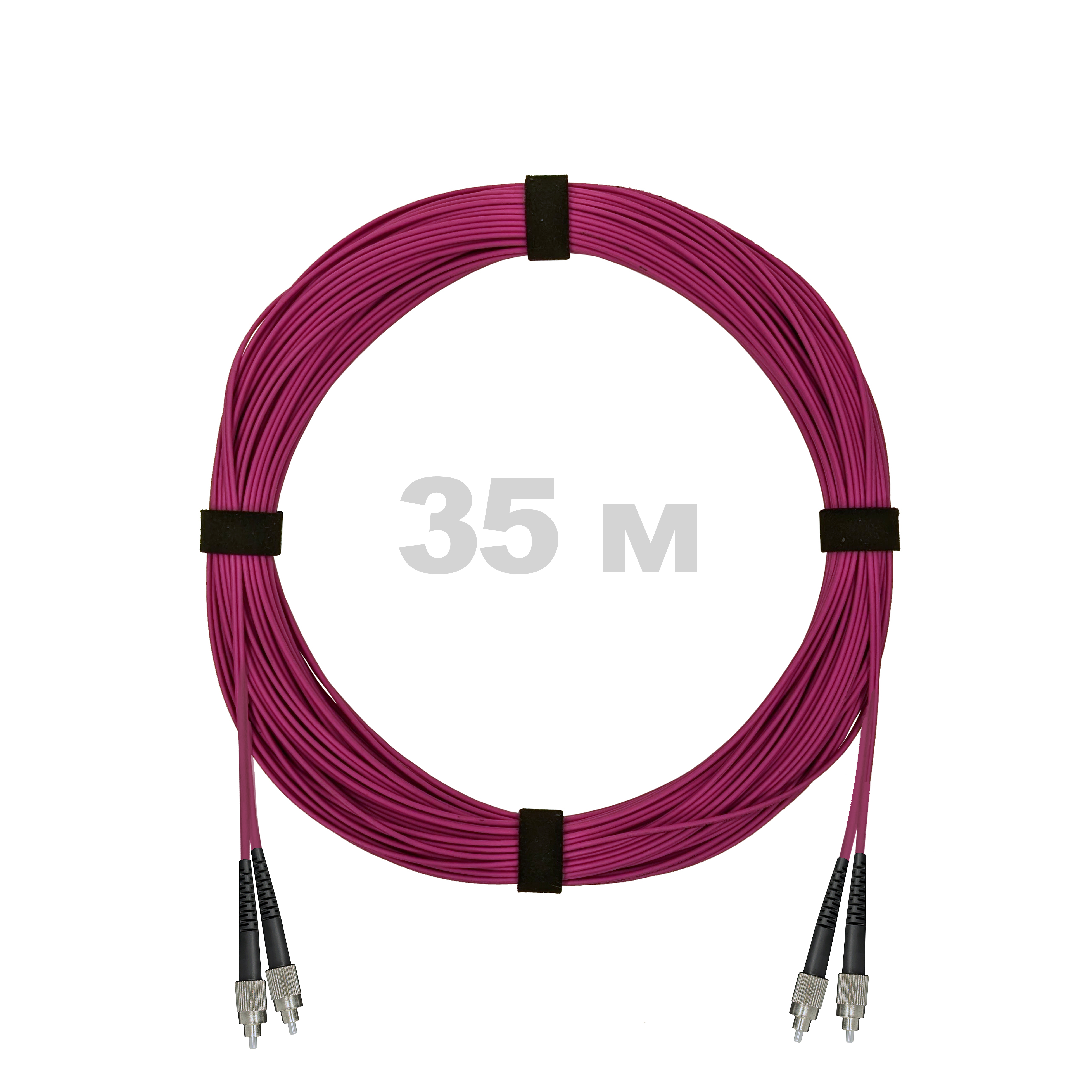 Патч-корд оптический армированный бронированный FC/UPC-FC/UPC MM (OM4) Duplex 2.0mm LSZH, 35 м.