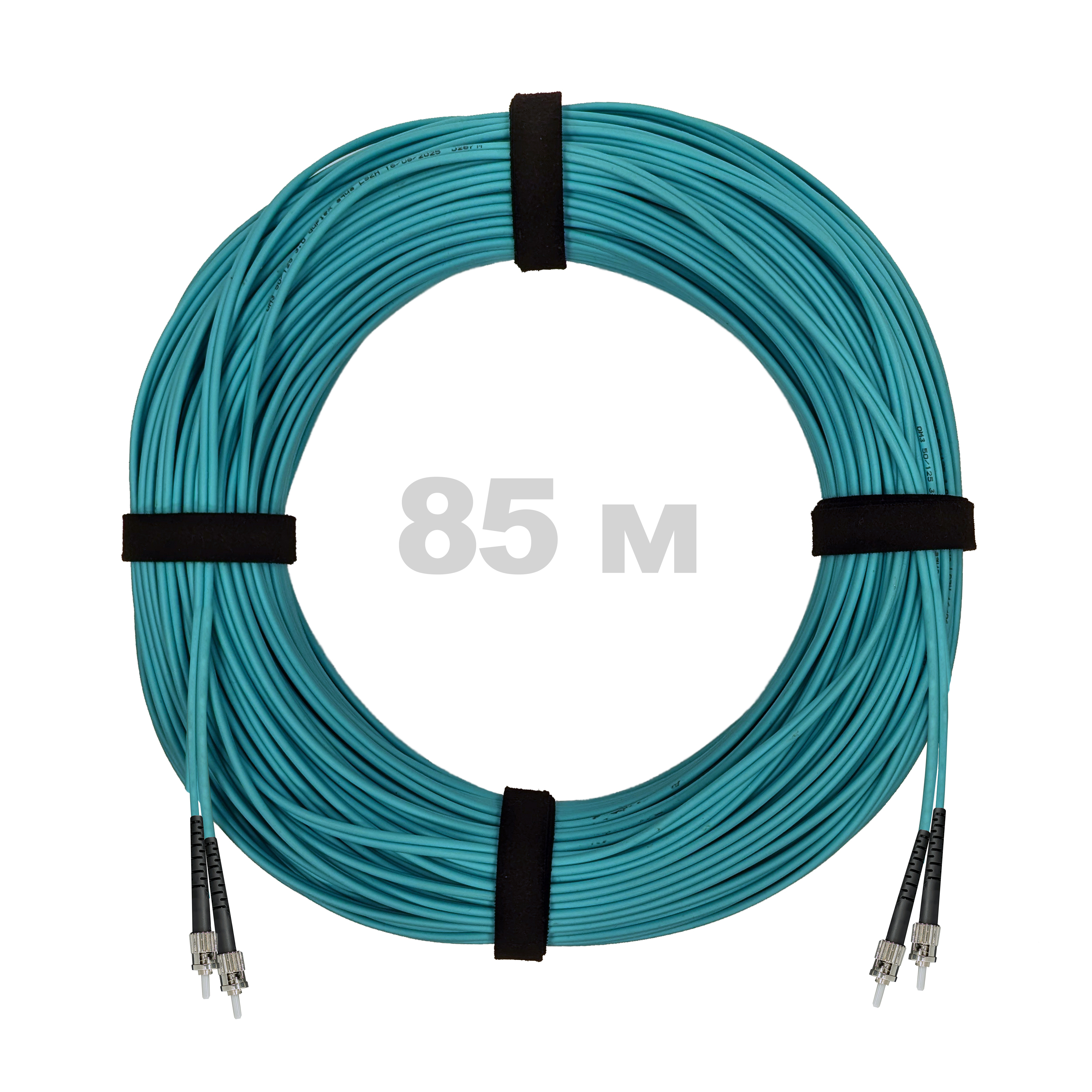 Патч-корд оптический ST/PC-ST/PC MM (OM3) 2mm duplex LSZH,  85 м.