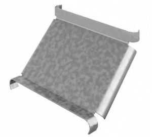 Крышка к угловому соединителю внутреннему к лотку УЛ 600, толщ. 1,0 мм, гор. цинк