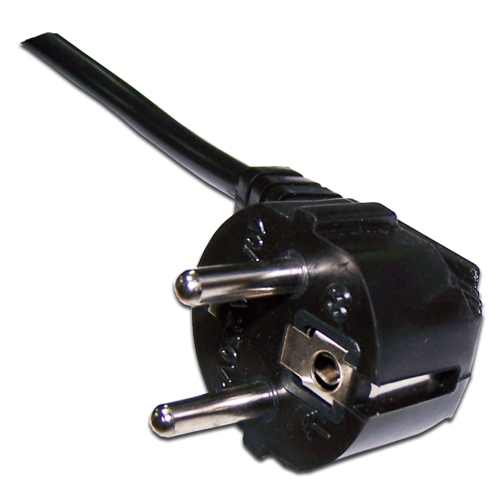 Шнур питания C19-Schuko угловая, 3х1.5, 220В, 16А, черный, 5 метров__