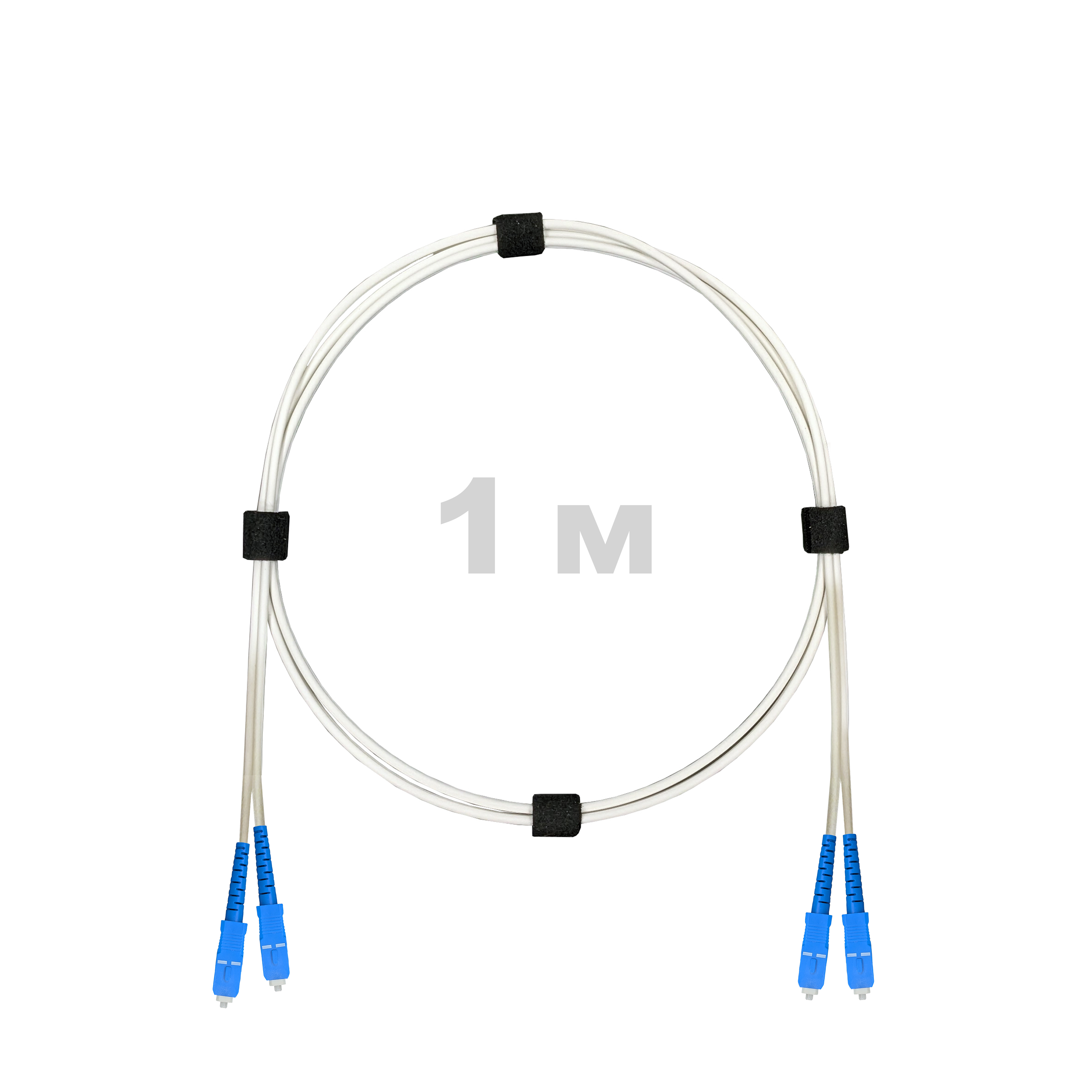 Патч-корд оптический армированный бронированный SC/UPC-SC/UPC SM (G.657A1) Duplex 2.0mm LSZH, ,белый, 1 м.
