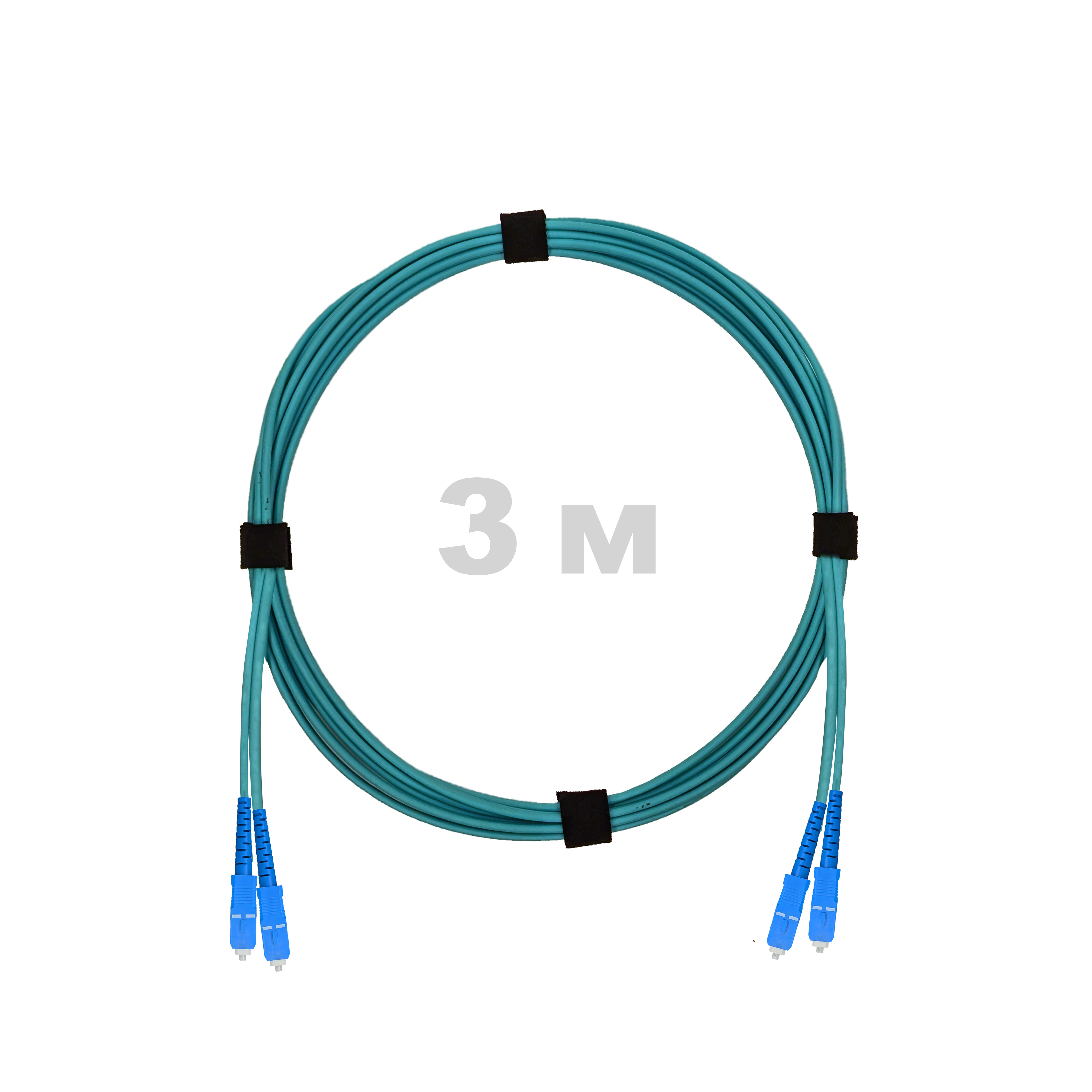 Патч-корд оптический SC/UPC-SC/UPC MM (OM3) 2mm duplex LSZH,  3 м.