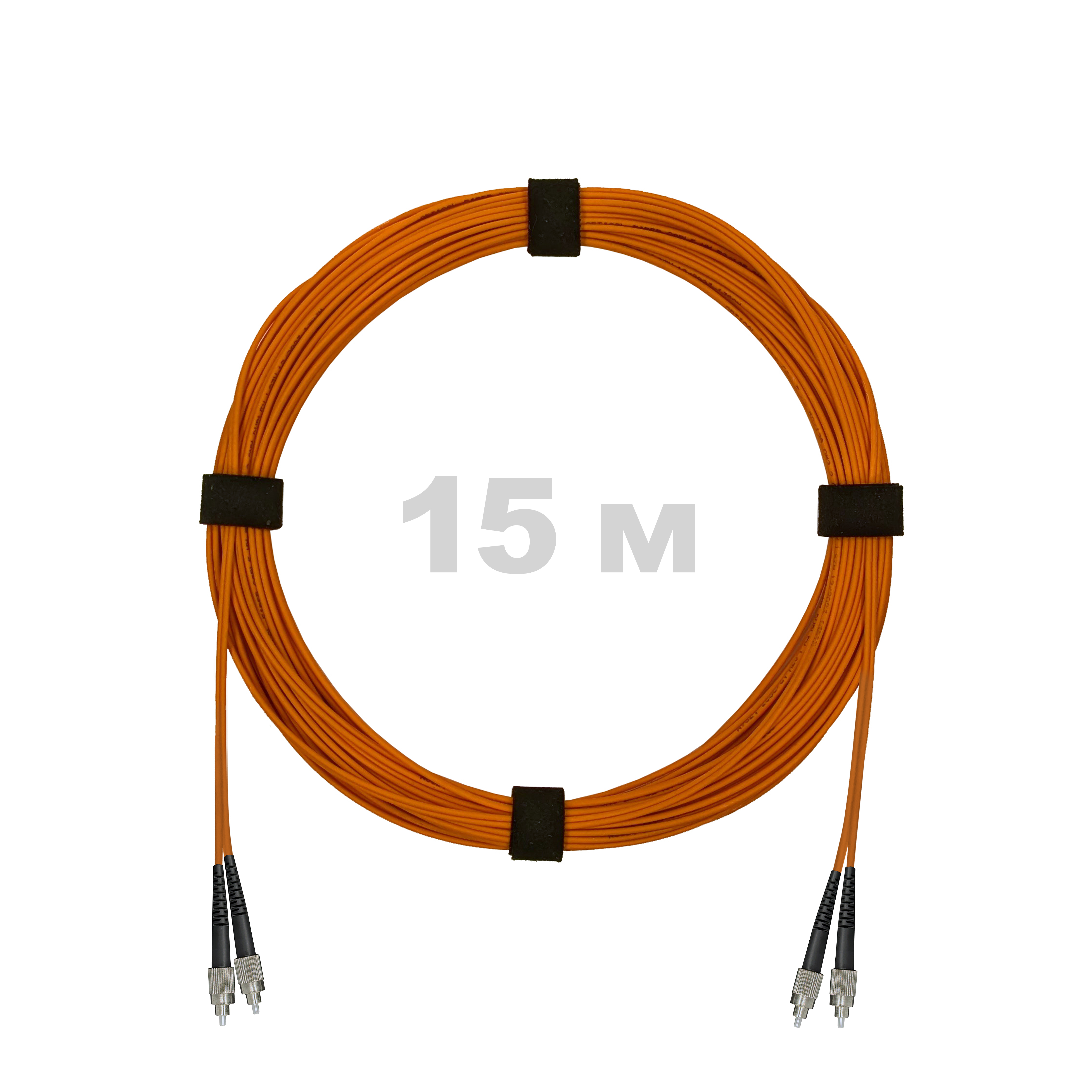 Патч-корд оптический армированный бронированный FC/UPC-FC/UPC MM (OM2) Duplex 2.0mm LSZH, 15 м.