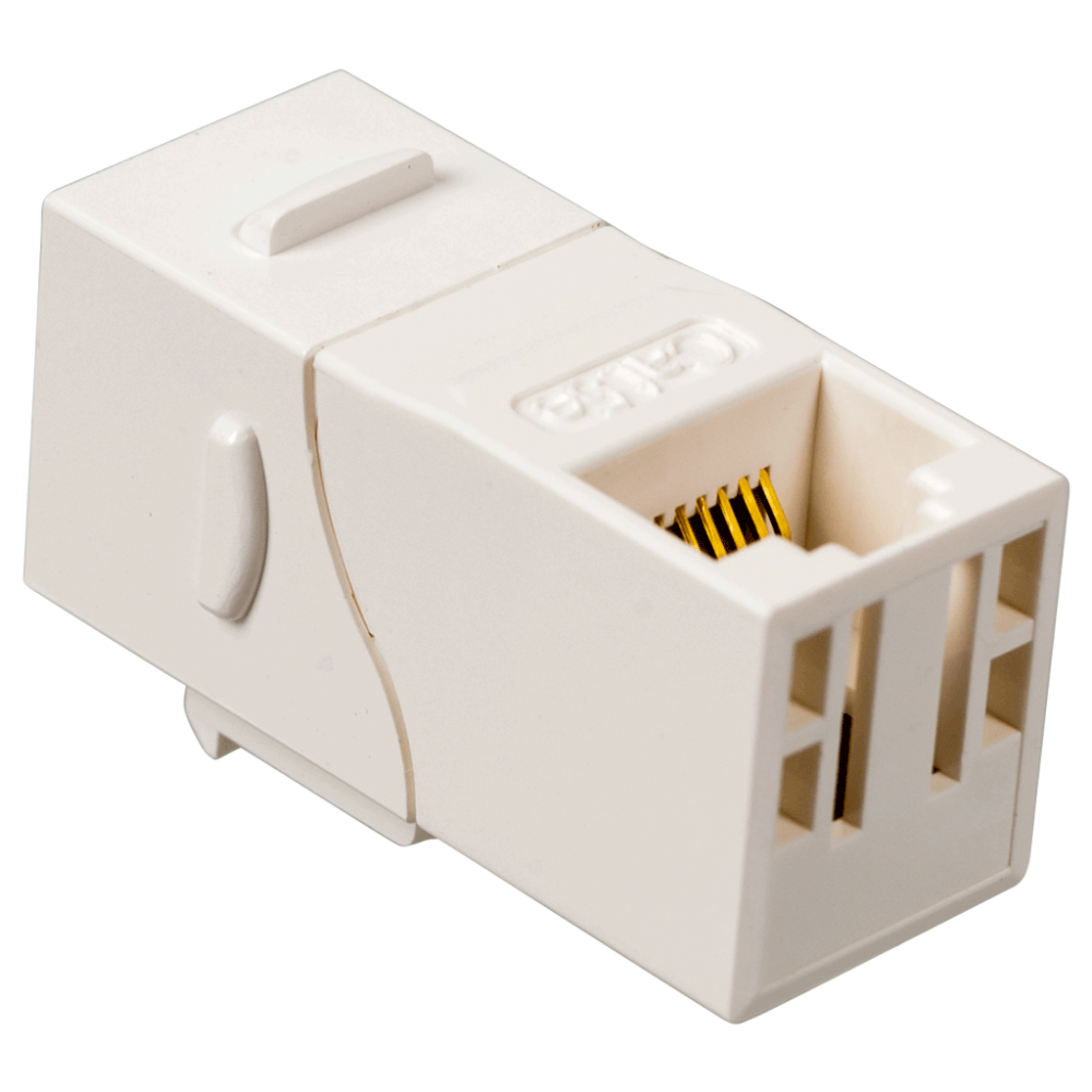 Повторитель портов RJ-45, неэкранированный, 90 градусов, кат.5E, формата Keystone, белый__
