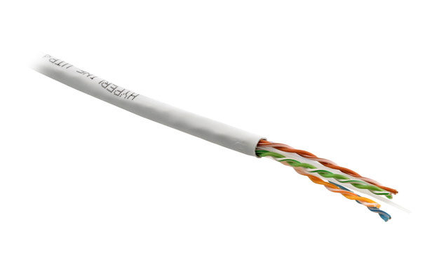 Кабель UUTP4-C6-S23-IN-LSZH-GY-305 UTP 4 пары внутренний LSZH Hyperline Cat.6  23 AWG одножильный