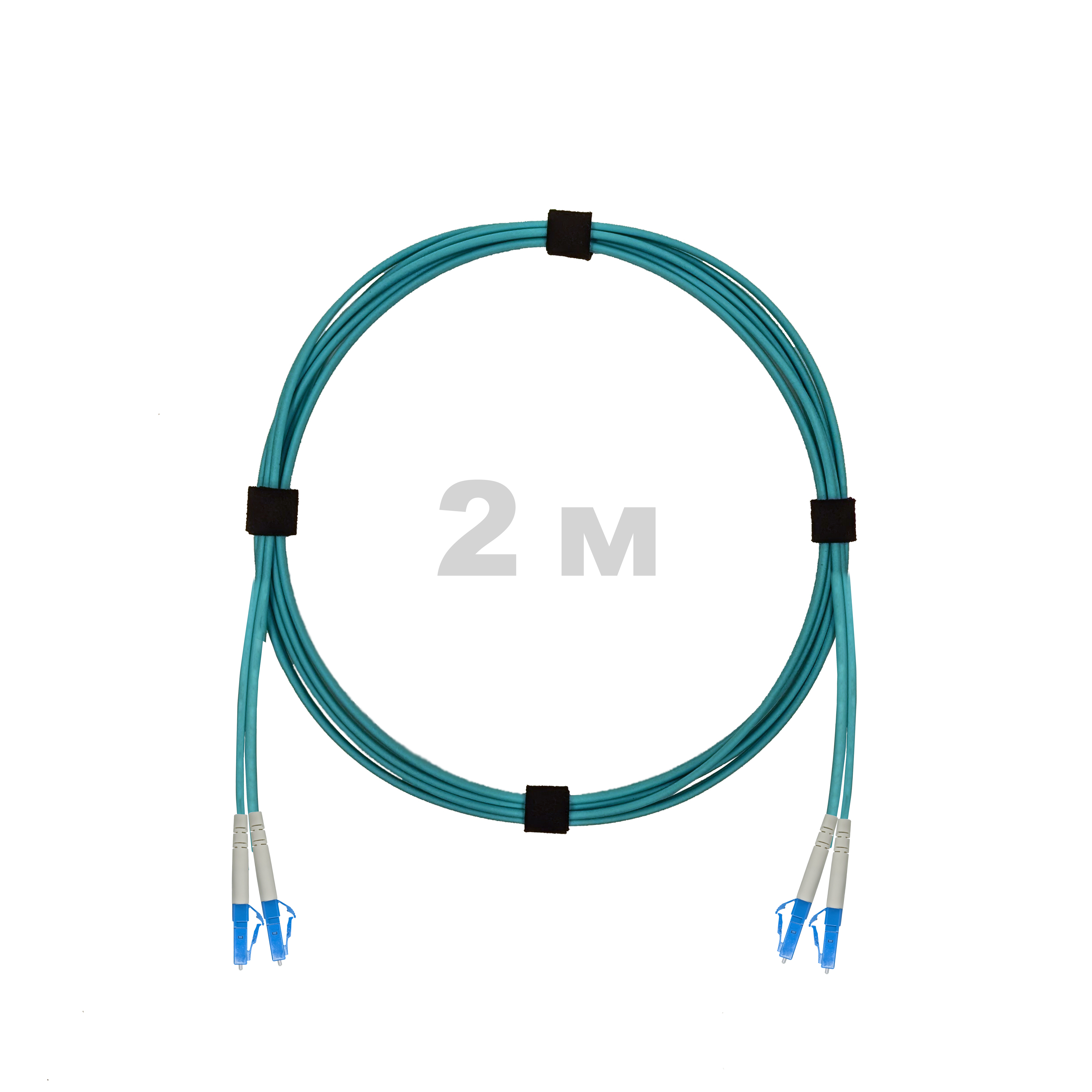 Патч-корд оптический LC/UPC-LC/UPC MM (OM3) 3mm duplex LSZH,  2 м.