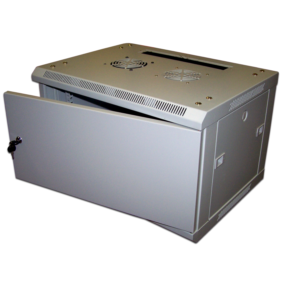 Шкаф настенный 2, 9U 600x600,  дверь металл__