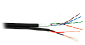 Кабель F/UTP 4 пары, Кат.5е, медный, с силовым кабелем 0,50 мм2, внешний, PE, черный, 305м