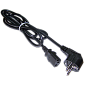 Шнур питания C13-Schuko угловая, 3х0.75, 220В, 10А, черный, 1.8 метра
