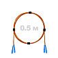 Патч-корд оптический SC/UPC-SC/UPC MM (OM2) 3mm duplex LSZH,  0.5 м.