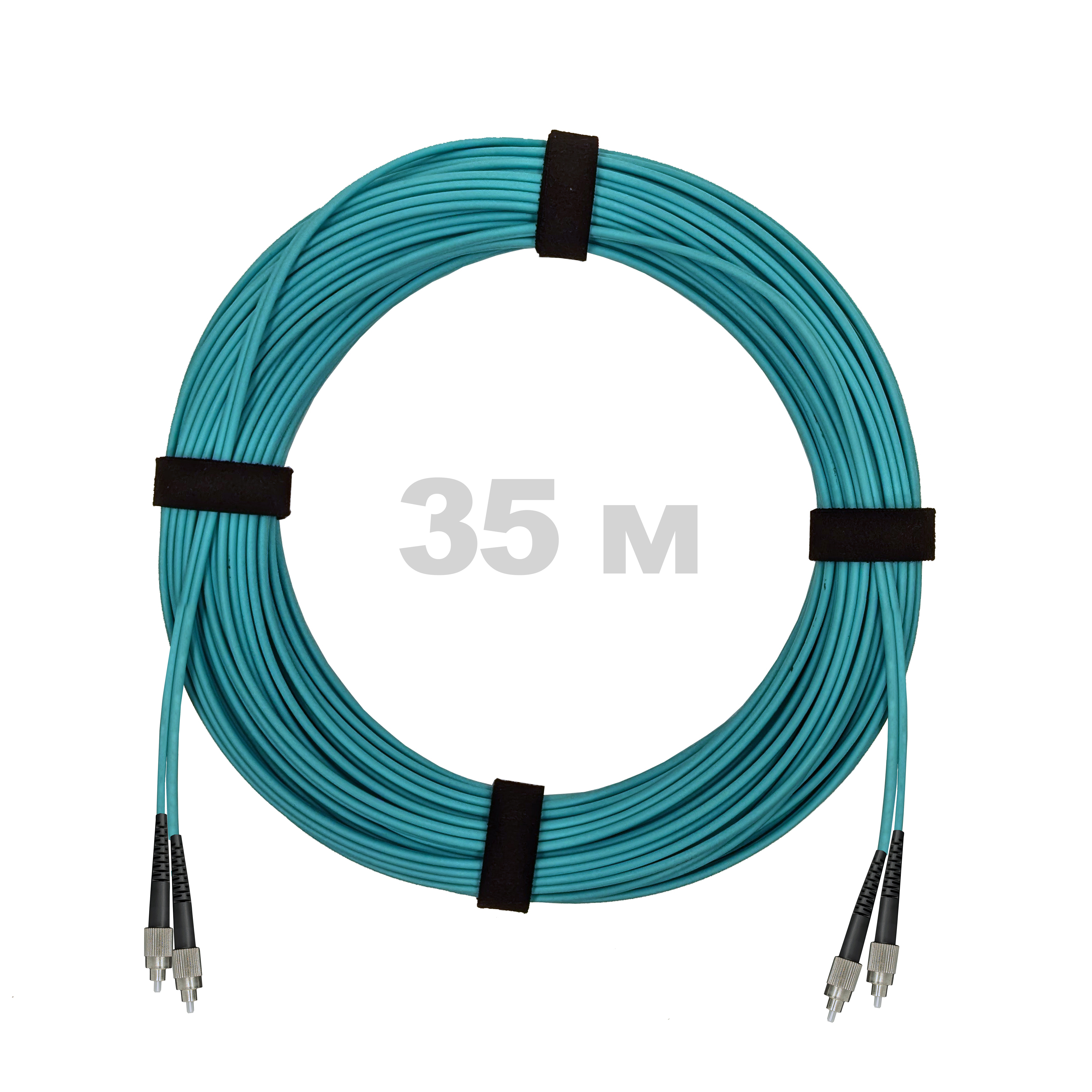 Патч-корд оптический армированный бронированный FC/UPC-FC/UPC MM (OM3) Duplex 2.0mm LSZH, 35 м.