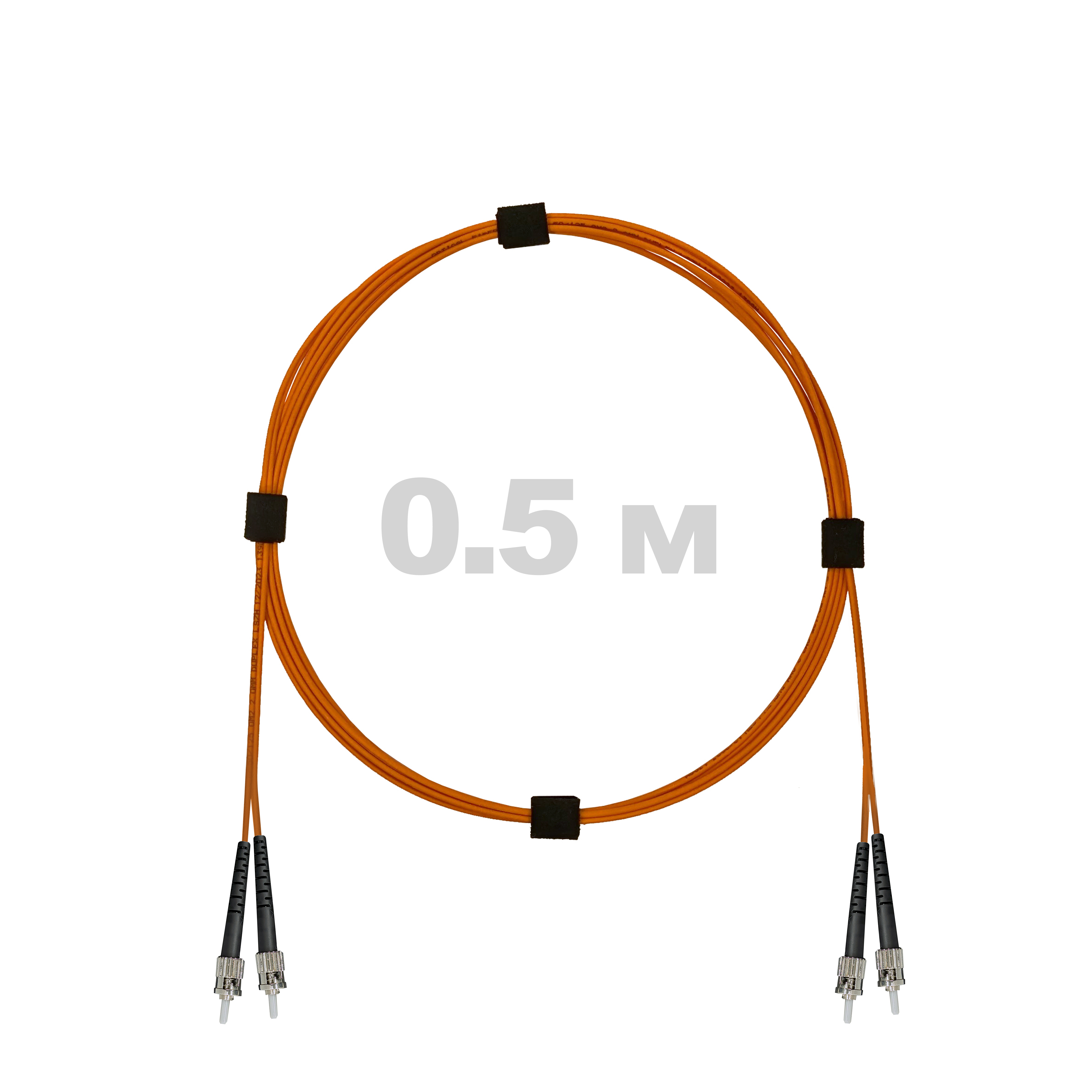 Патч-корд оптический армированный бронированный ST/PC-ST/PC MM (OM2) Duplex 2.0mm LSZH, 0.5 м.
