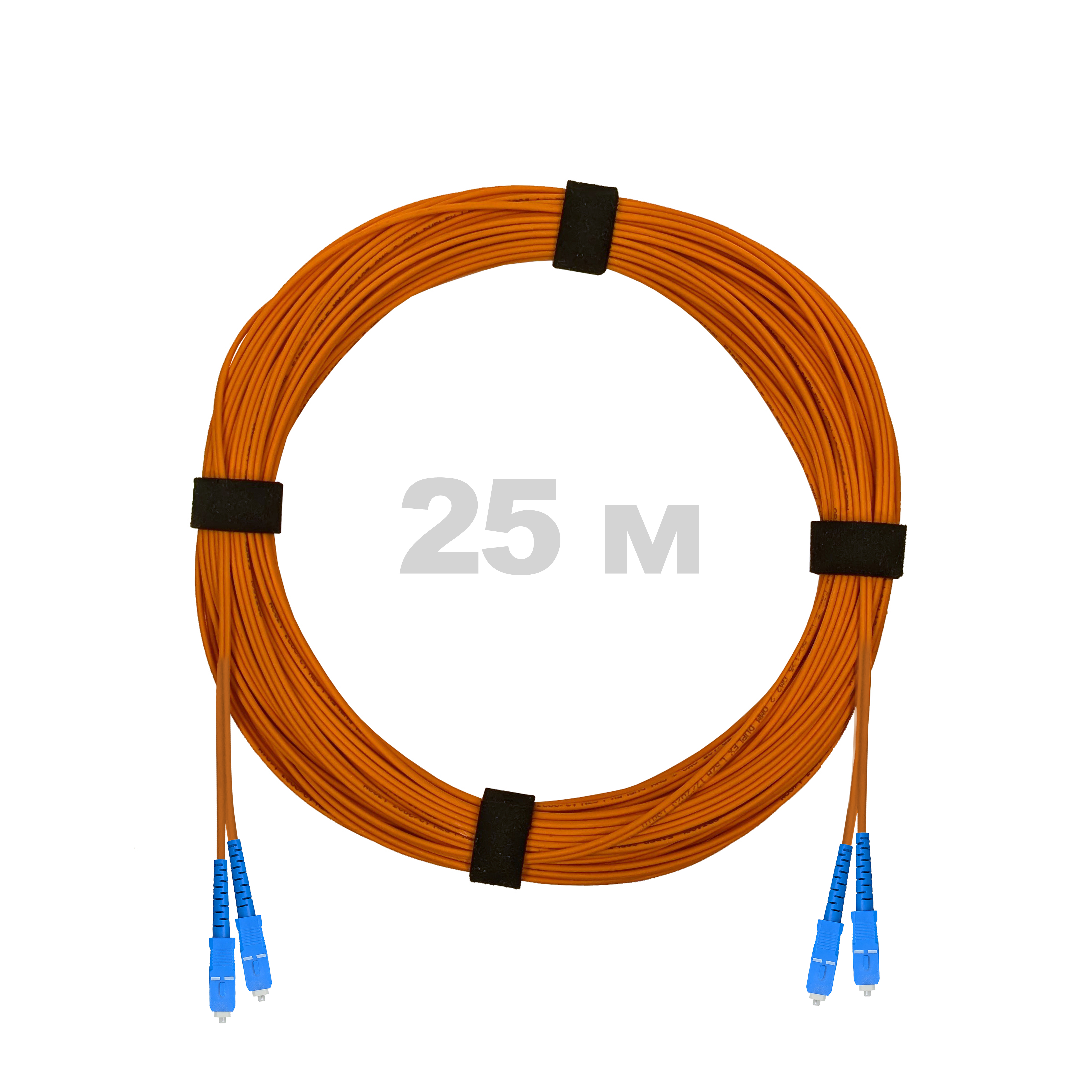 Патч-корд оптический SC/UPC-SC/UPC MM (OM2) 3mm duplex LSZH,  25 м.