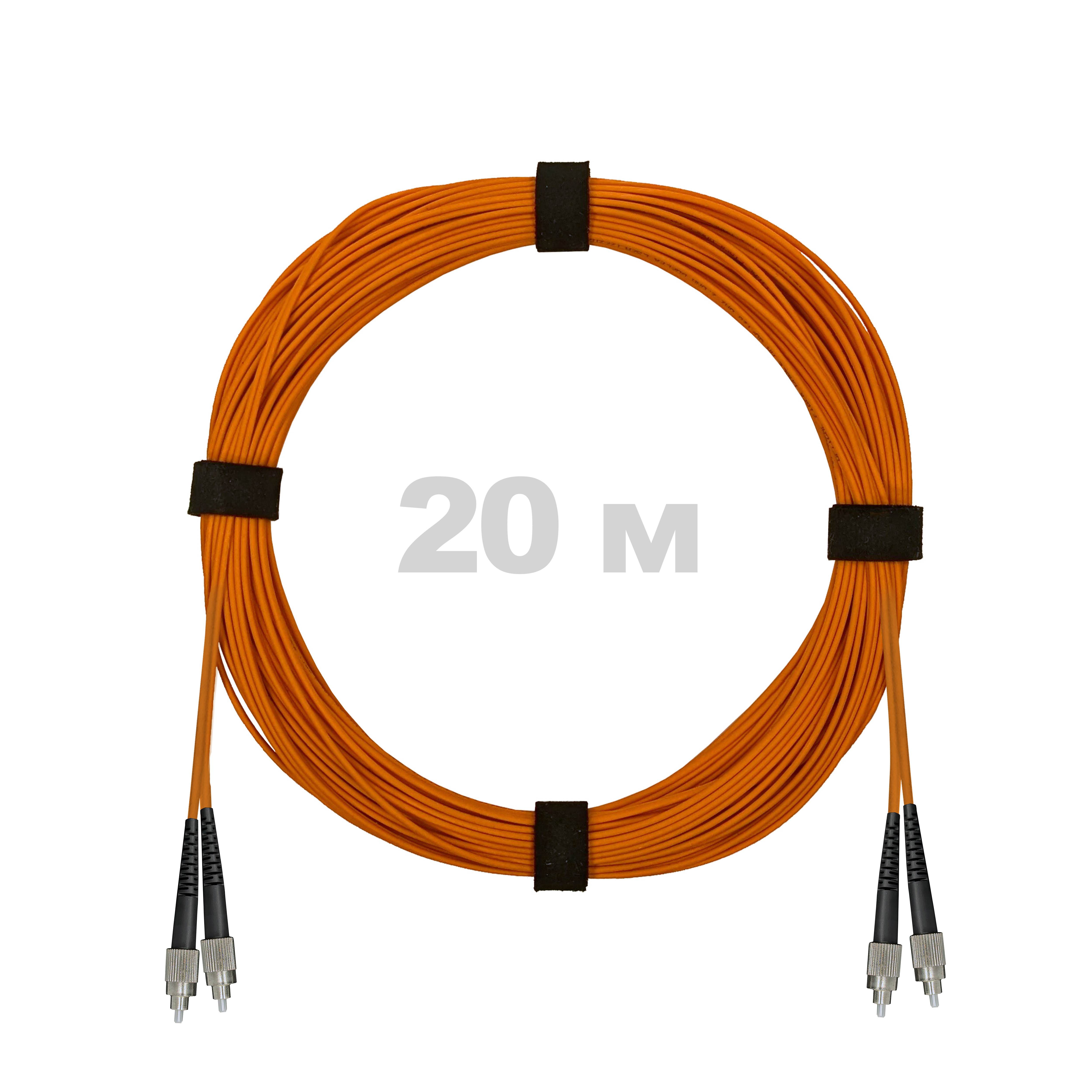 Патч-корд оптический армированный бронированный FC/UPC-FC/UPC MM (OM2) Duplex 3.0mm LSZH, 20 м.