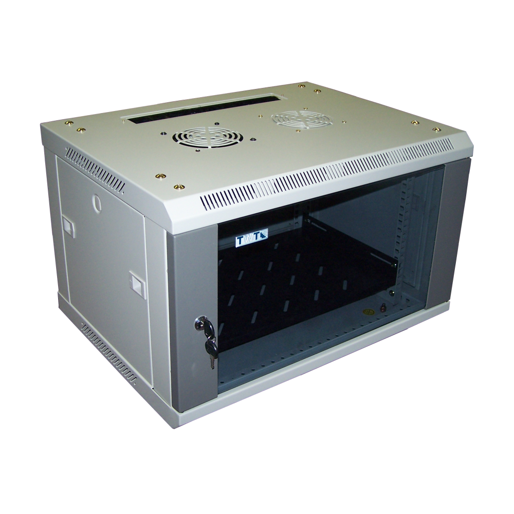 Шкаф настенный 2, 18U 600x600, стеклянная дверь