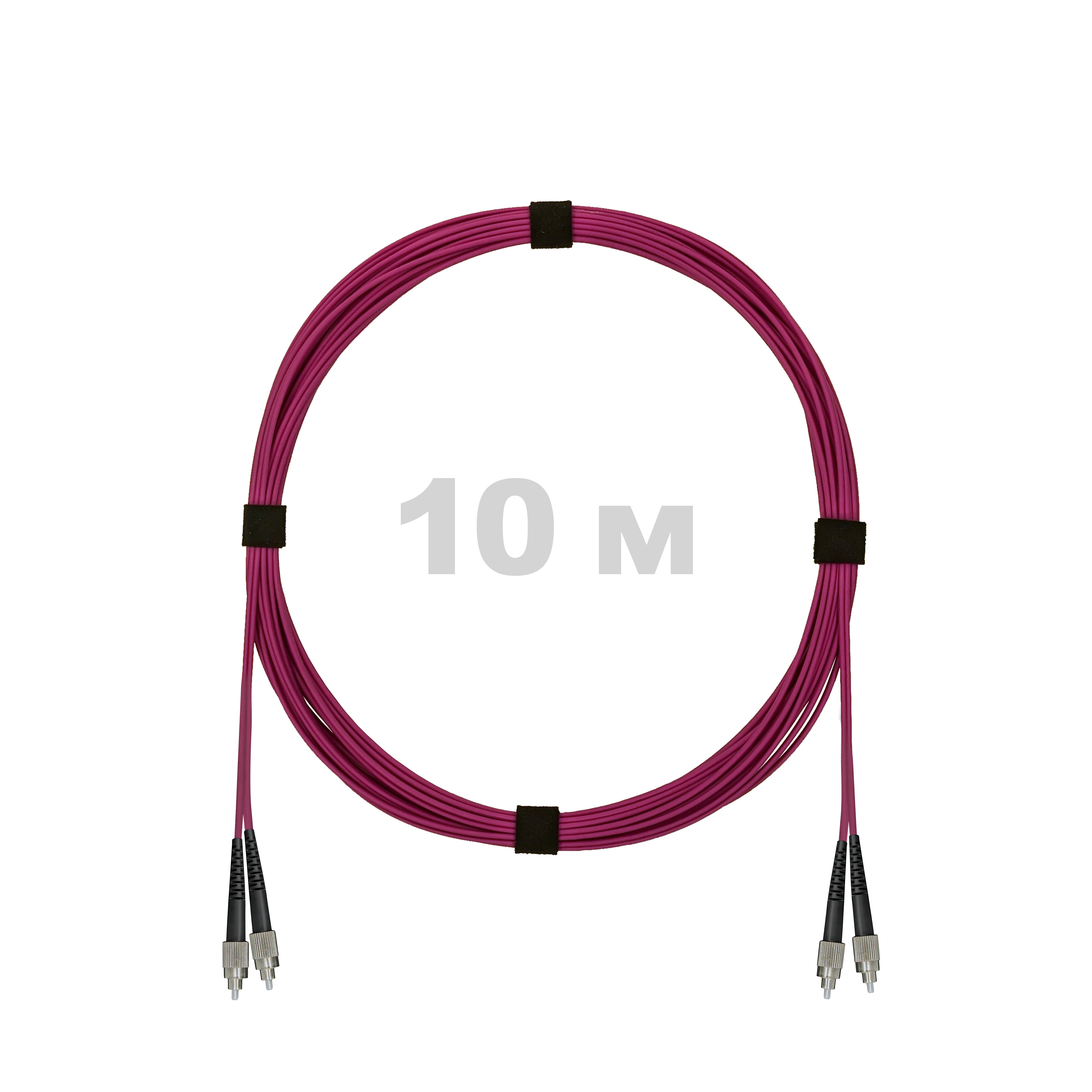 Патч-корд оптический FC/UPC-FC/UPC MM (OM4) 3mm duplex LSZH,  10 м.