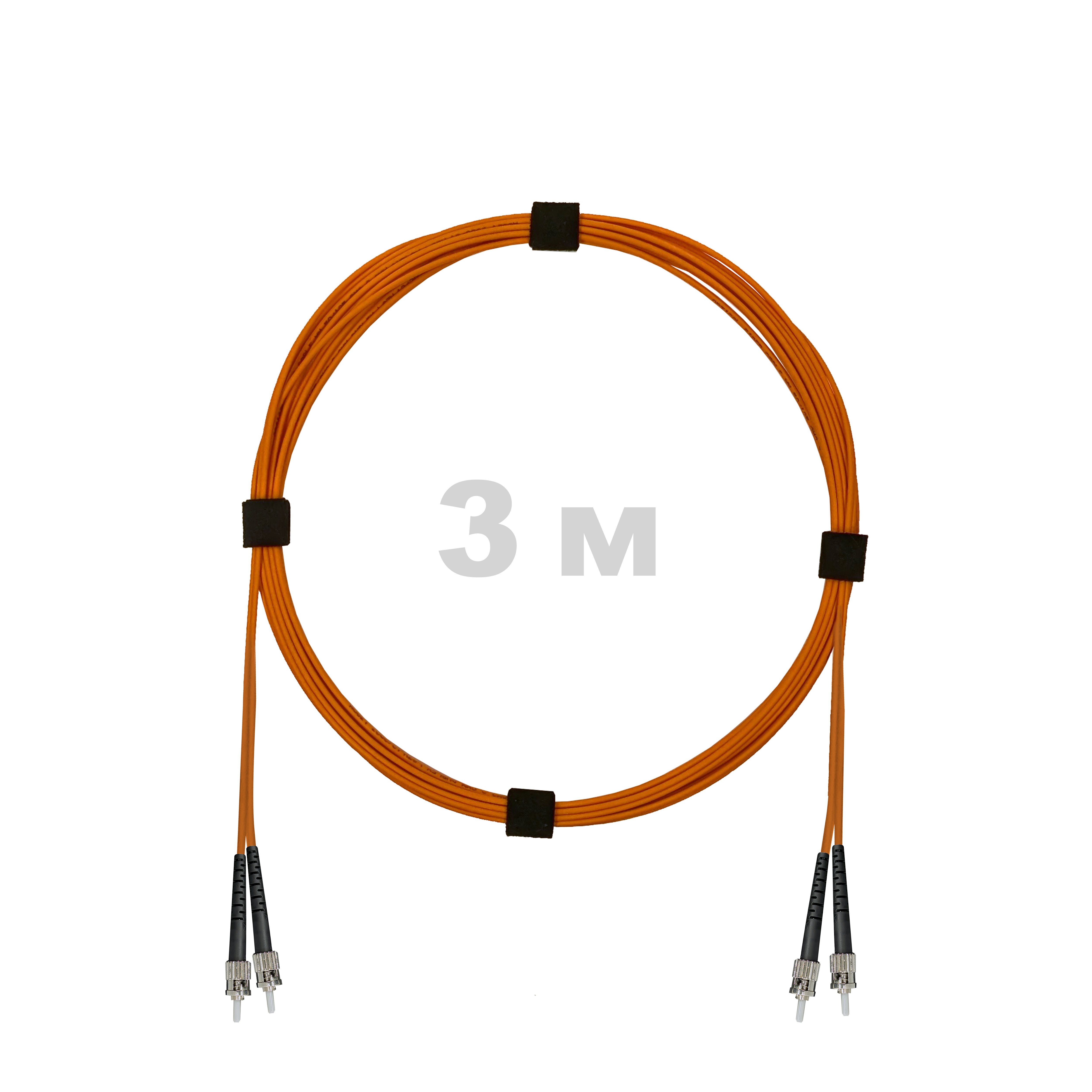Патч-корд оптический ST/PC-ST/PC MM (OM2) 2mm duplex LSZH,  3 м.