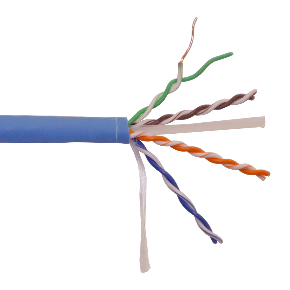 Кабель LANMASTER U/UTP, 4 пары, Кат. 6, с перегородкой, 550Mhz, LSZH, нг(A)-HF, фиолетовый, 305 м__