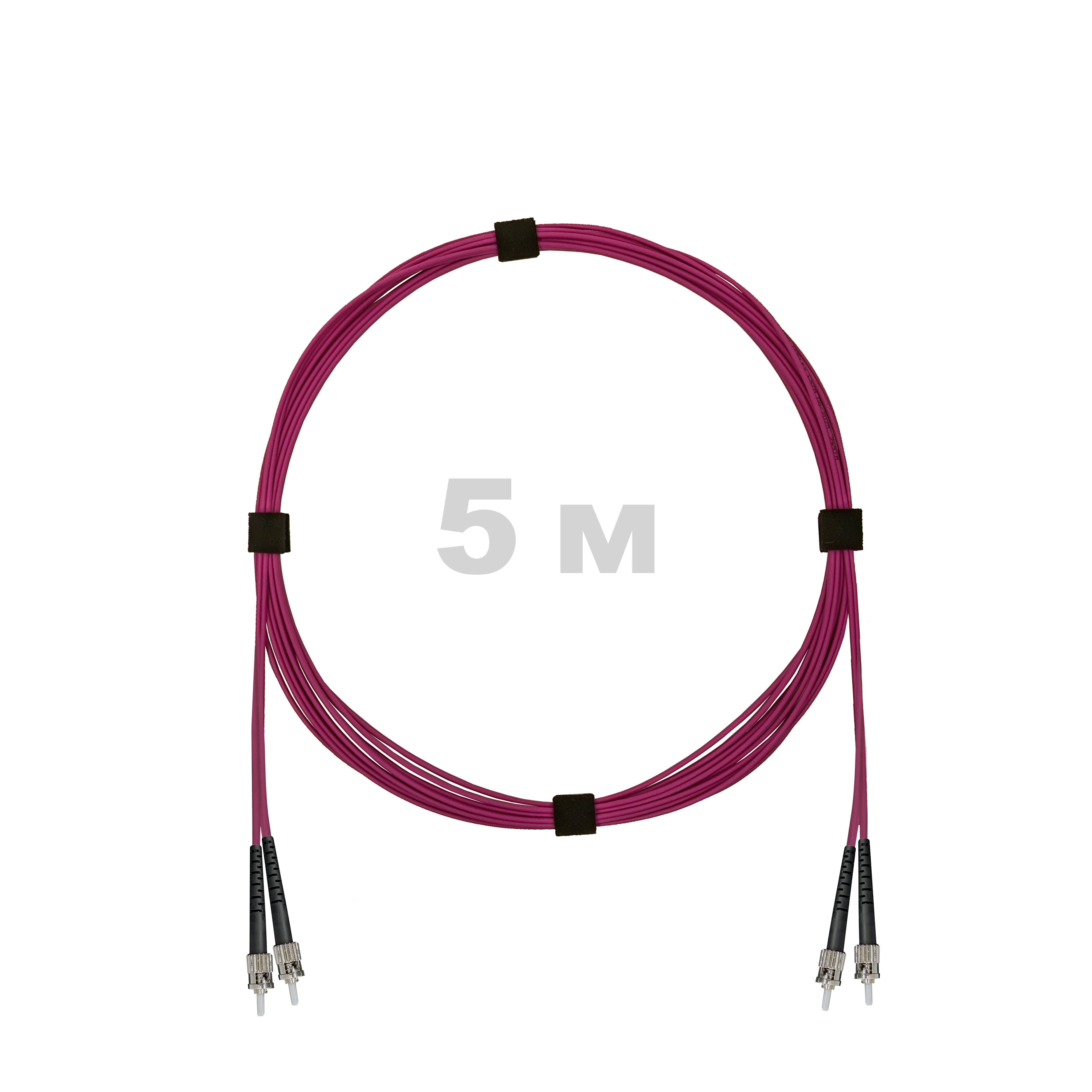 Патч-корд оптический армированный бронированный ST/PC-ST/PC MM (OM4) Duplex 2.0mm LSZH, 5 м.