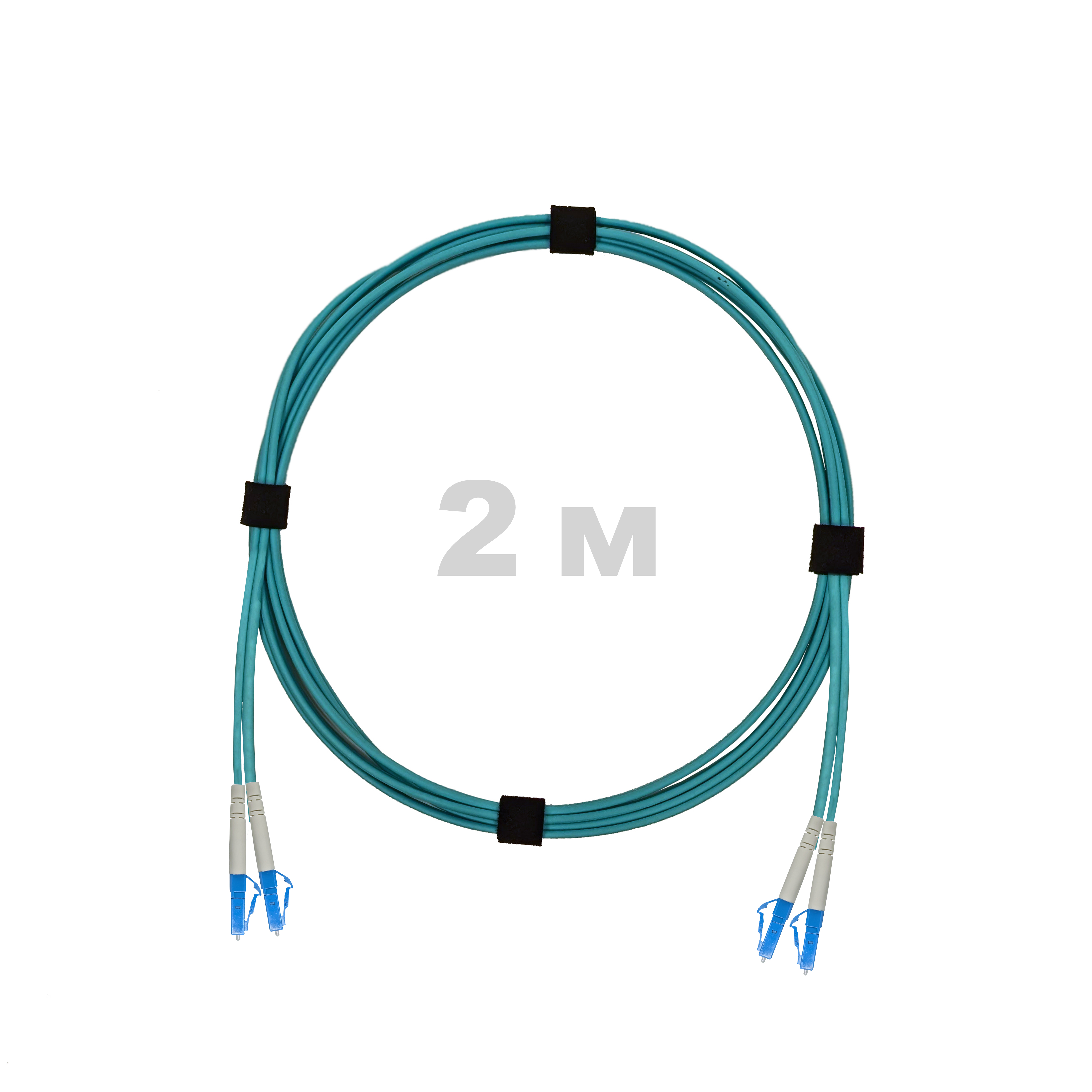 Патч-корд оптический LC/UPC-LC/UPC MM (OM3) 2mm duplex LSZH,  2 м.