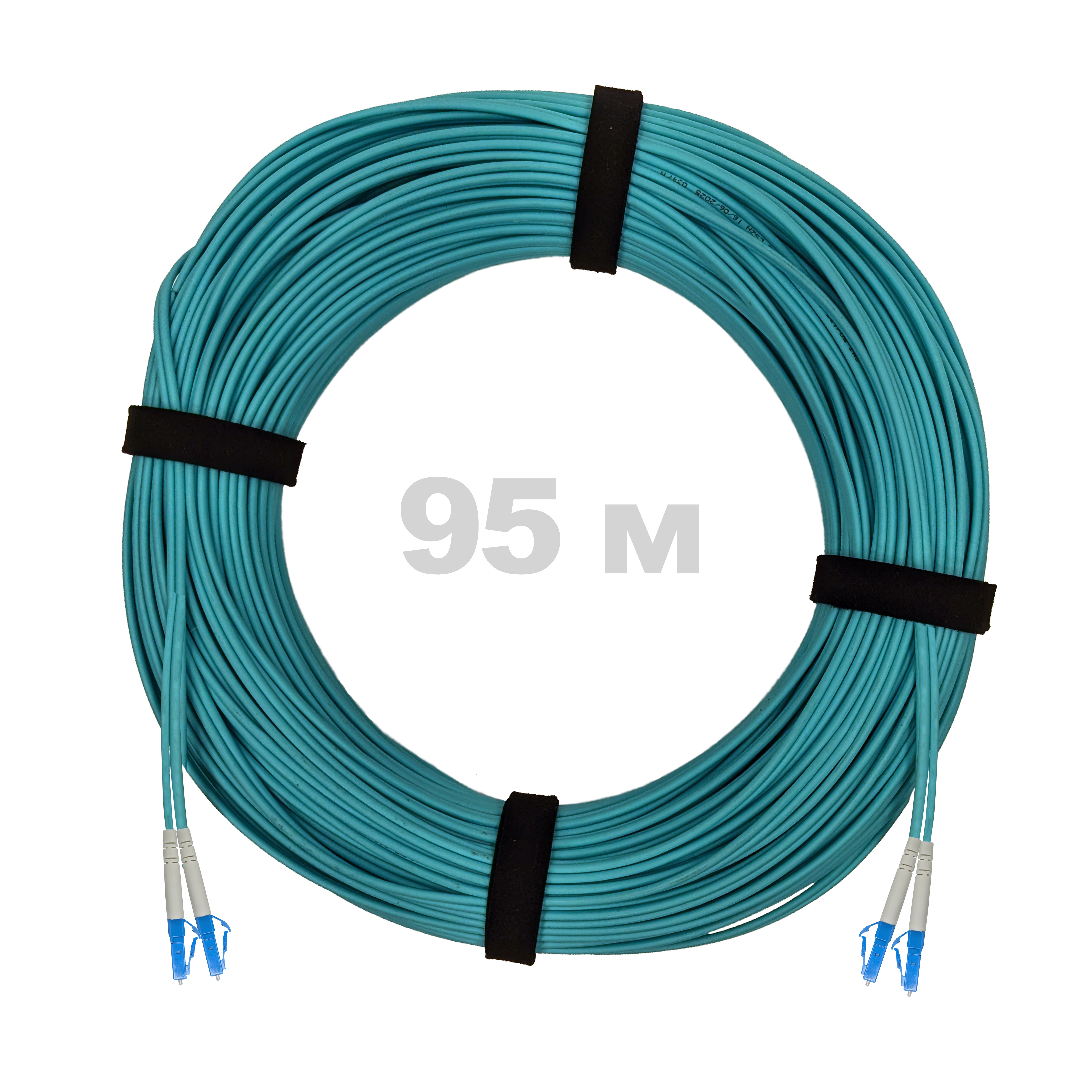 Патч-корд оптический LC/UPC-LC/UPC MM (OM3) 2mm duplex LSZH,  95 м.
