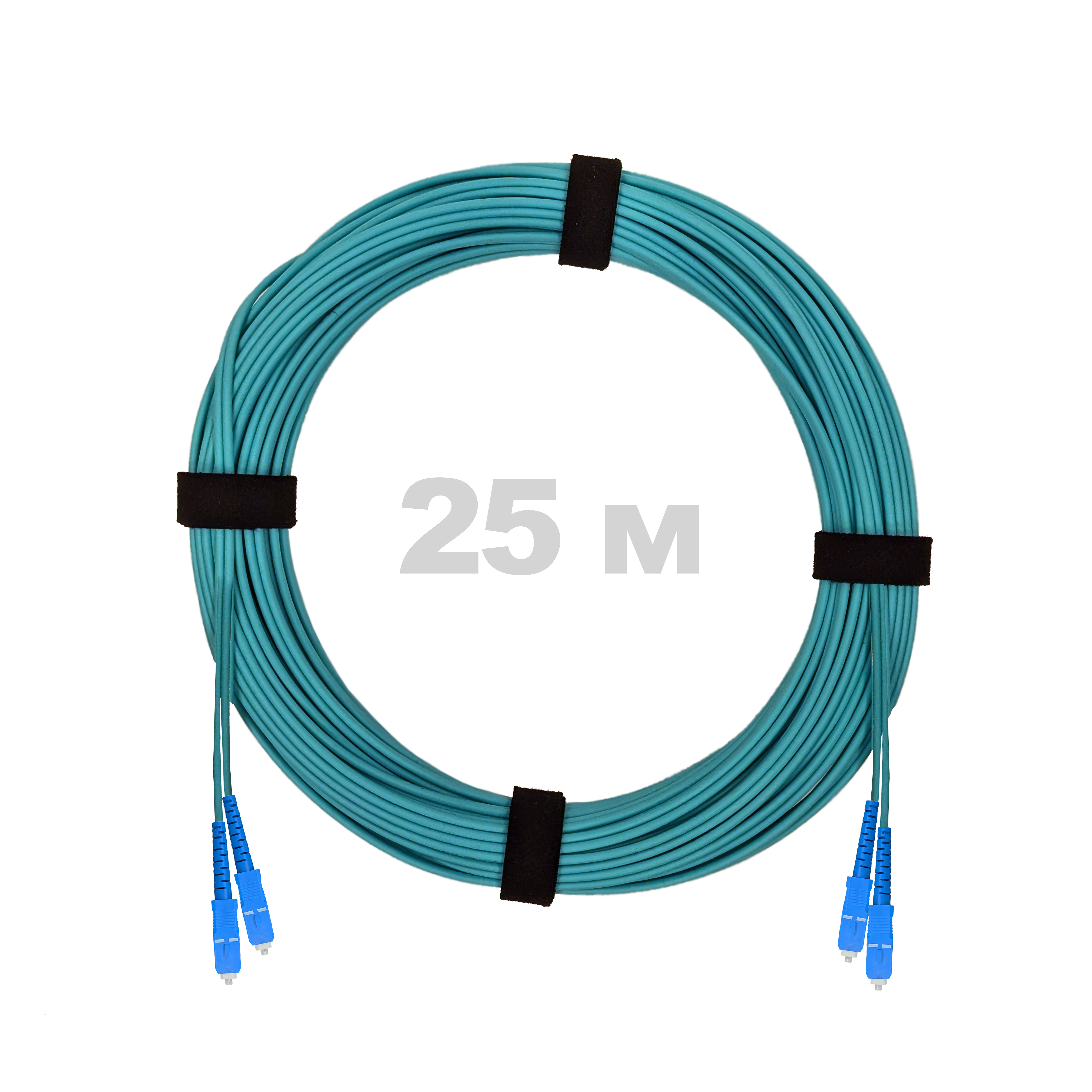 Патч-корд оптический армированный бронированный SC/UPC-SC/UPC MM (OM3) Duplex 3.0mm LSZH, 25 м.