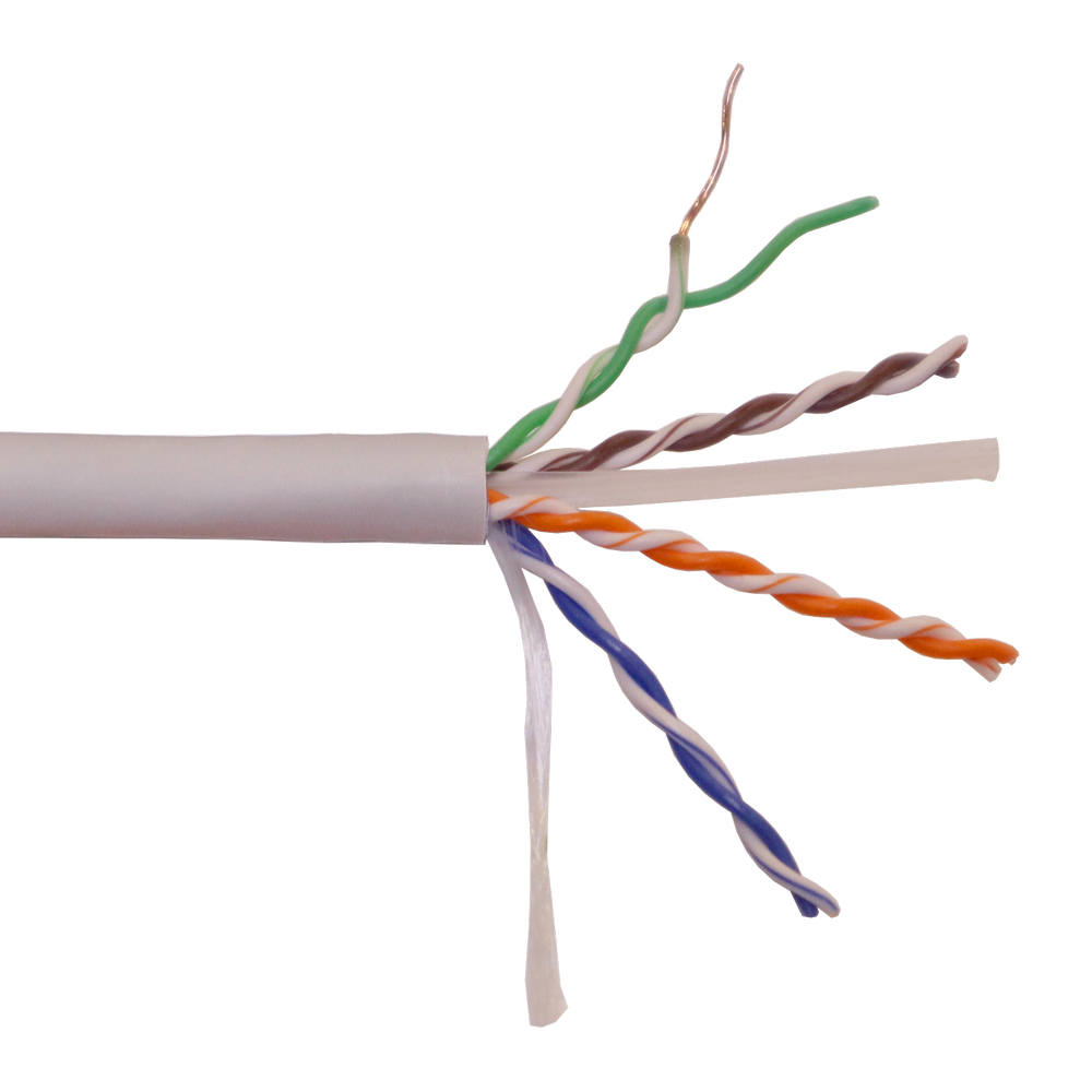 Кабель LANMASTER U/UTP, 4 пары, Кат. 6, с перегородкой, 550Mhz, LSZH, нг(A)-HF, фиолетовый, 305 м__