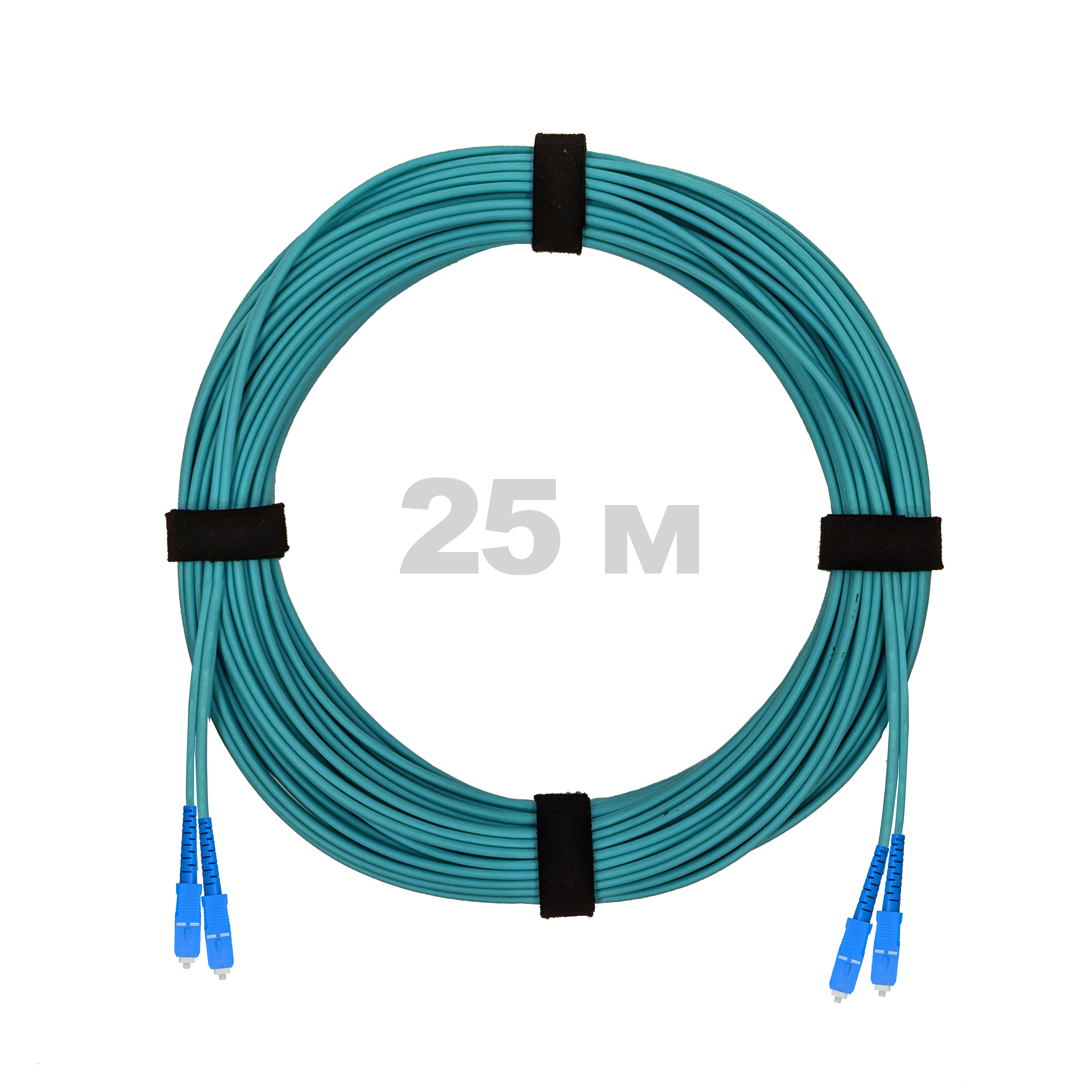Патч-корд оптический SC/UPC-SC/UPC MM (OM3) 3mm duplex LSZH,  25 м.