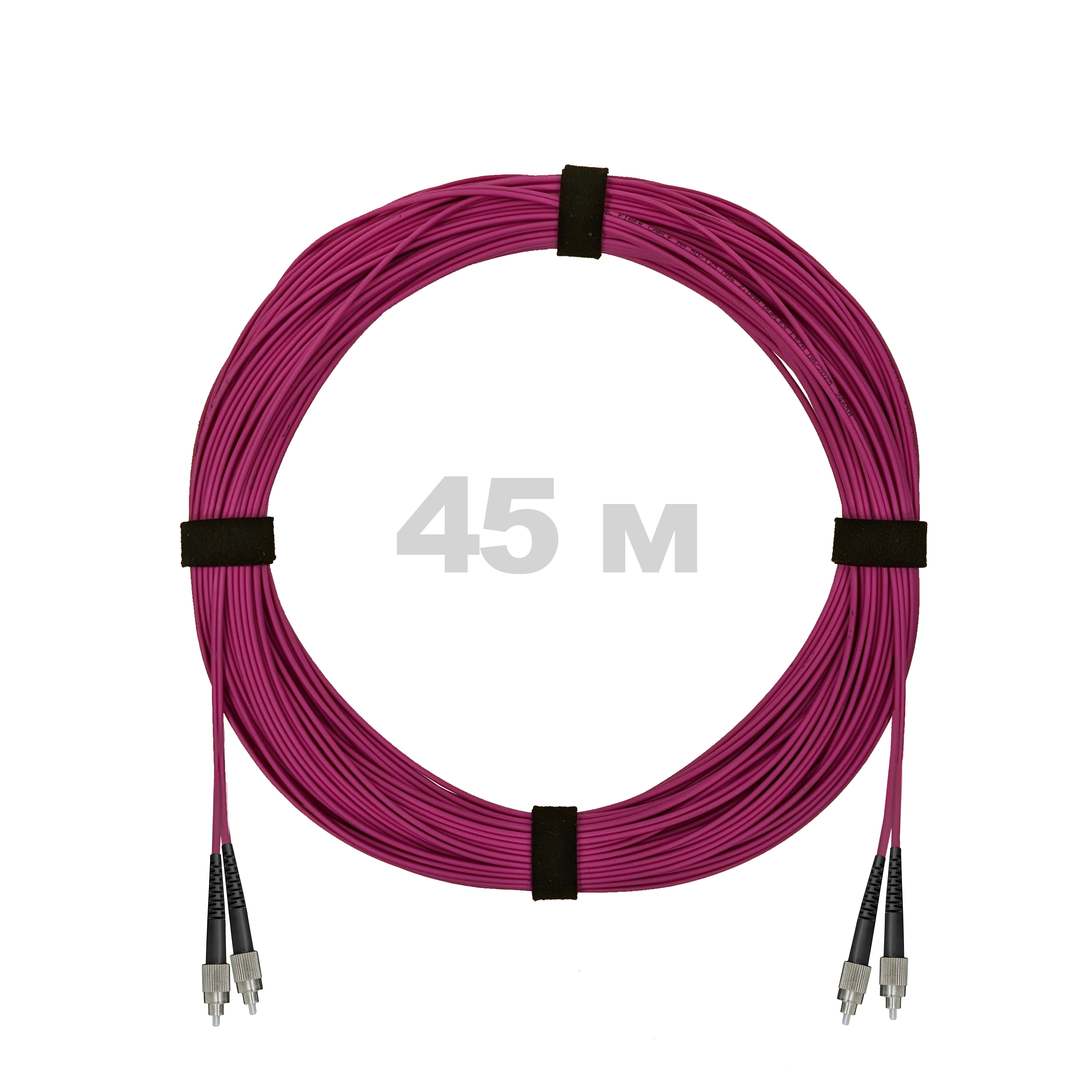 Патч-корд оптический FC/UPC-FC/UPC MM (OM4) 3mm duplex LSZH,  45 м.