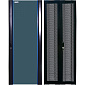 Комплект дверей 42U, ширина 800мм, черный, передняя - стекло, задняя - распашная перфориров. металл