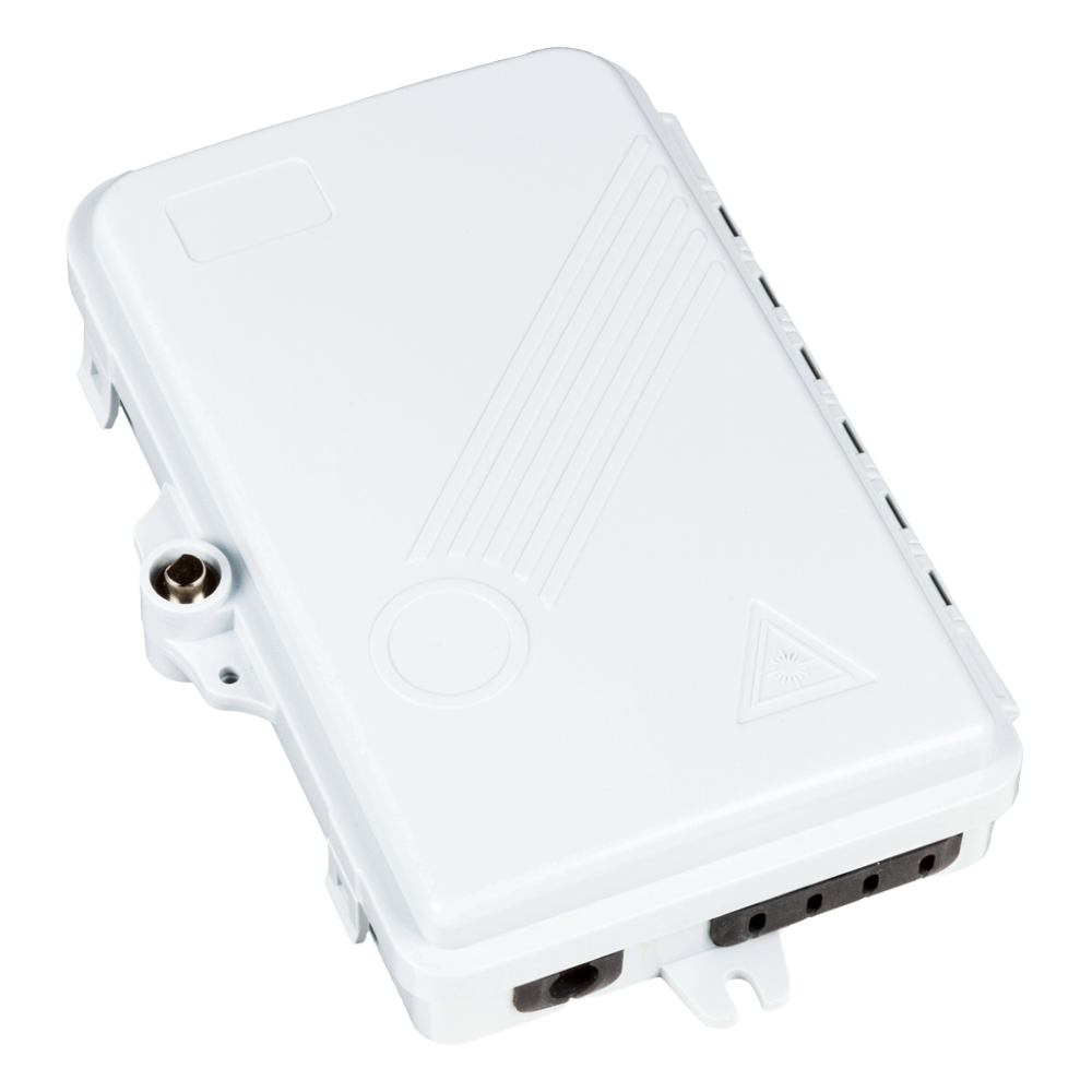 Настенный распределительный бокс на 4 волокна, наружной установки, IP65