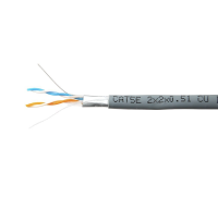 Кабель 1693101 витая пара кат. 5е SkyNet Standard FTP внутренний 2x2x0.5 Cu, PVC серый