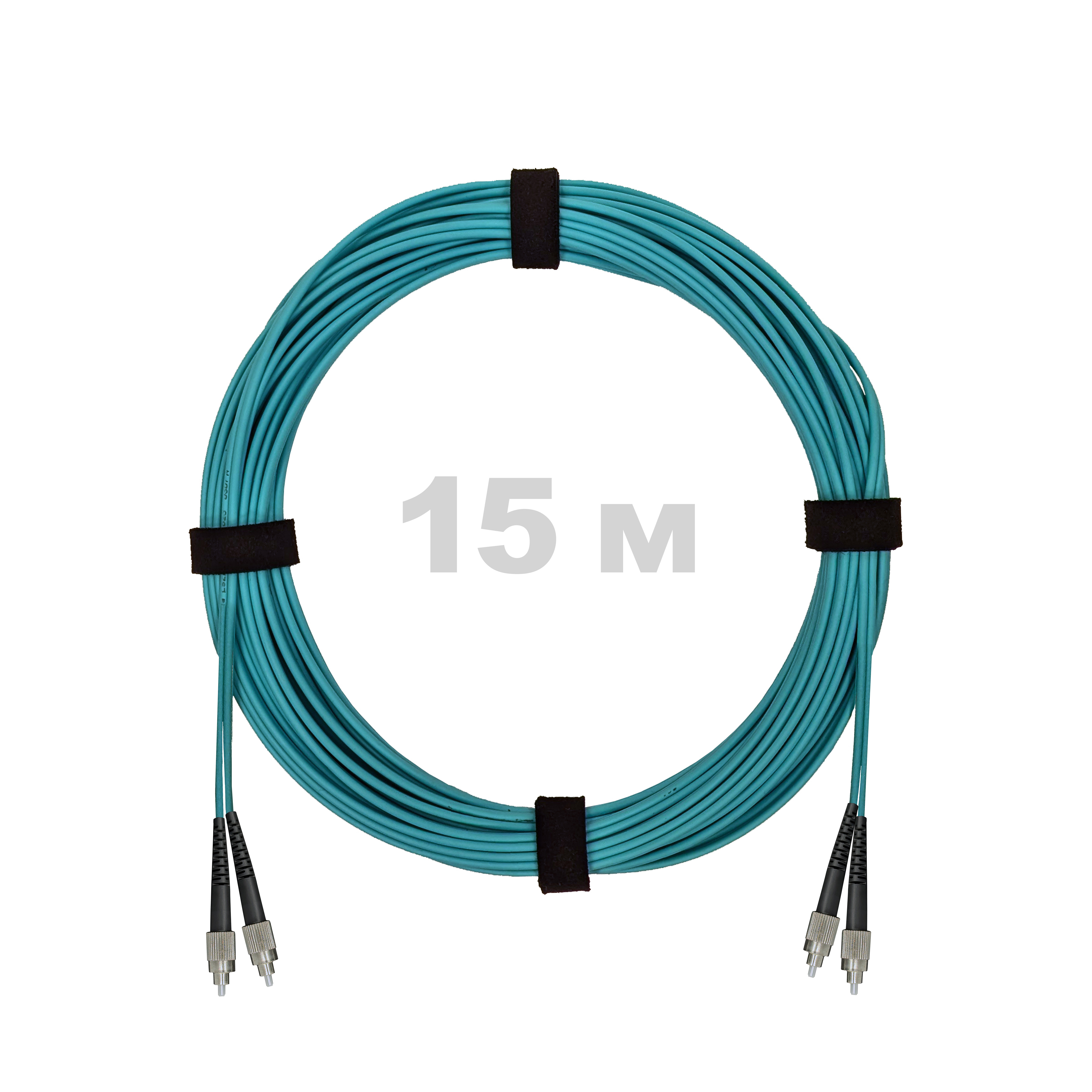 Патч-корд оптический армированный бронированный FC/UPC-FC/UPC MM (OM3) Duplex 3.0mm LSZH, 15 м.