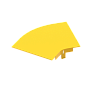 Крышка горизонтального поворота 45° оптического лотка 240 мм, желтая
